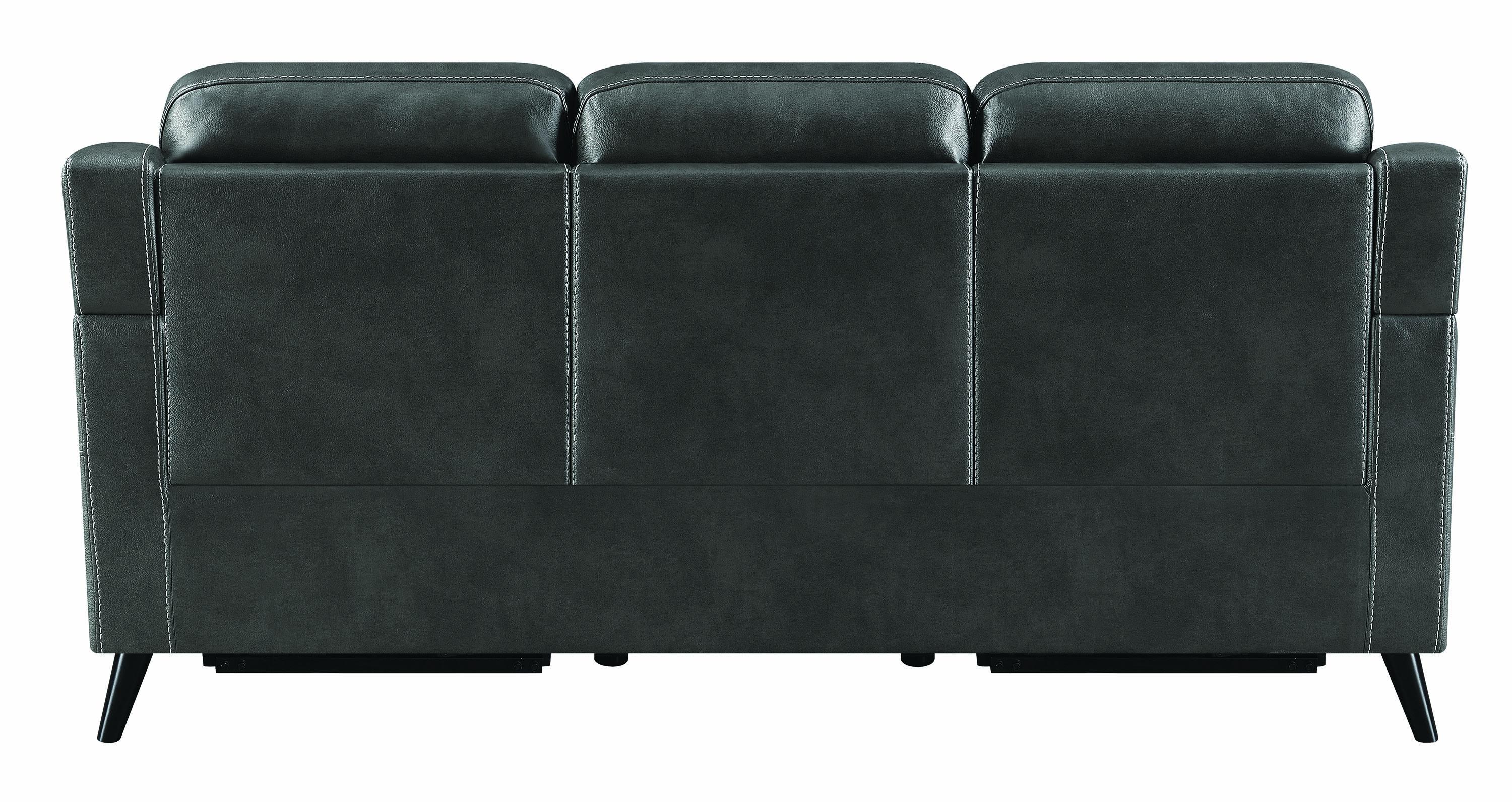 

    
 Shop  Modern Gray Leather Upholstery Power sofa Lantana by Coaster

