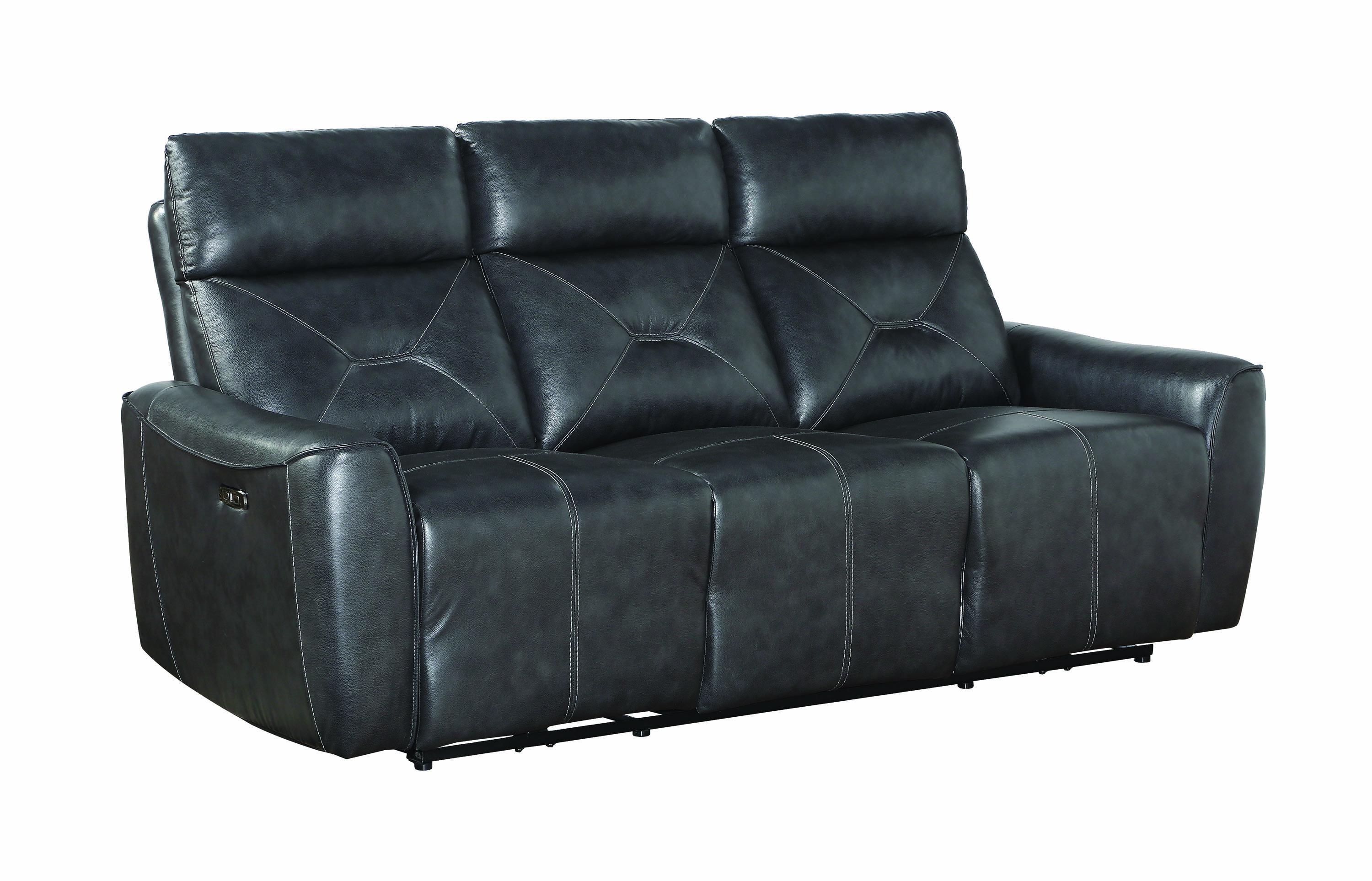Modern Power2 sofa Jupiter 603241PP in Gray Leather