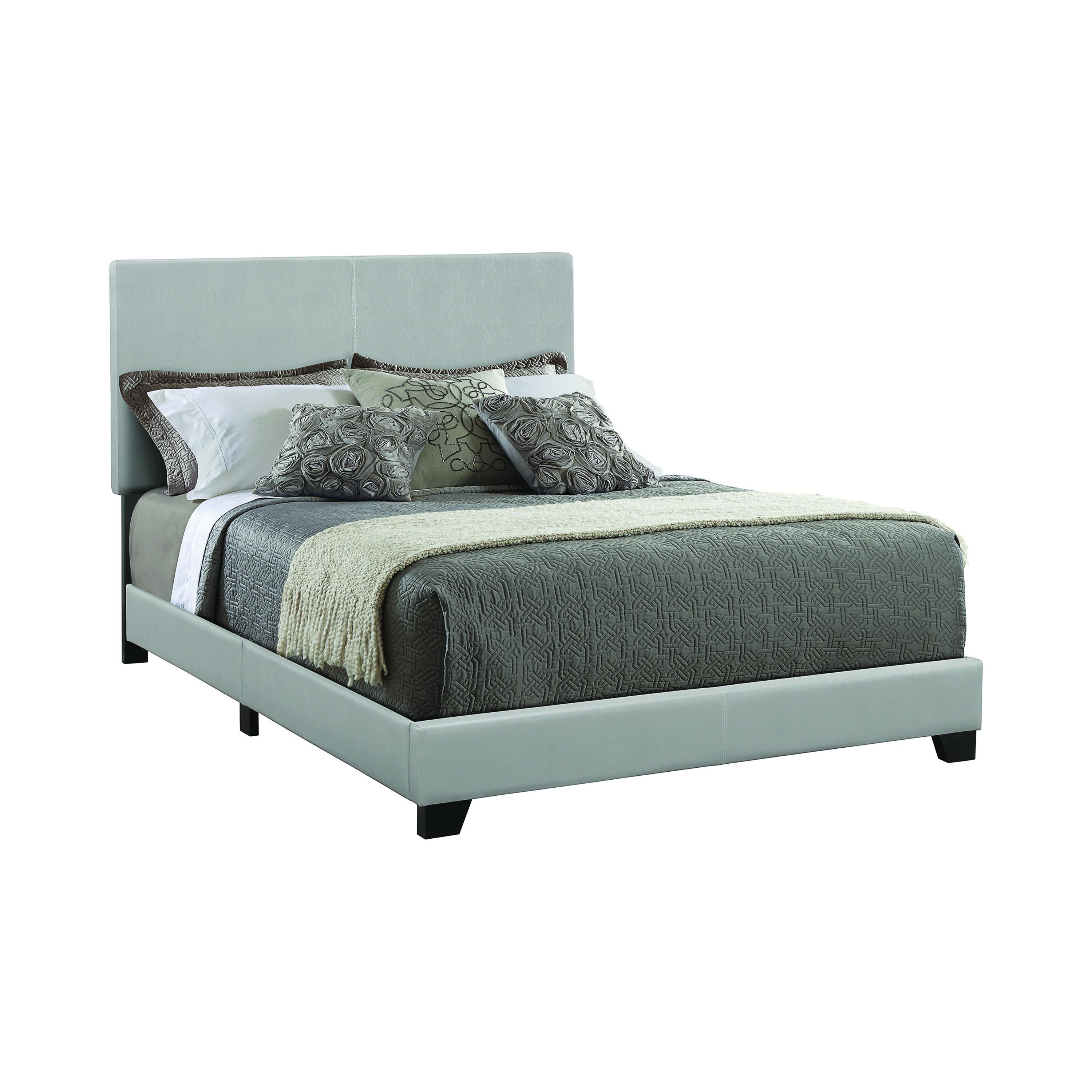 

    
Modern Gray Leatherette Full Bed Coaster 300763F Dorian
