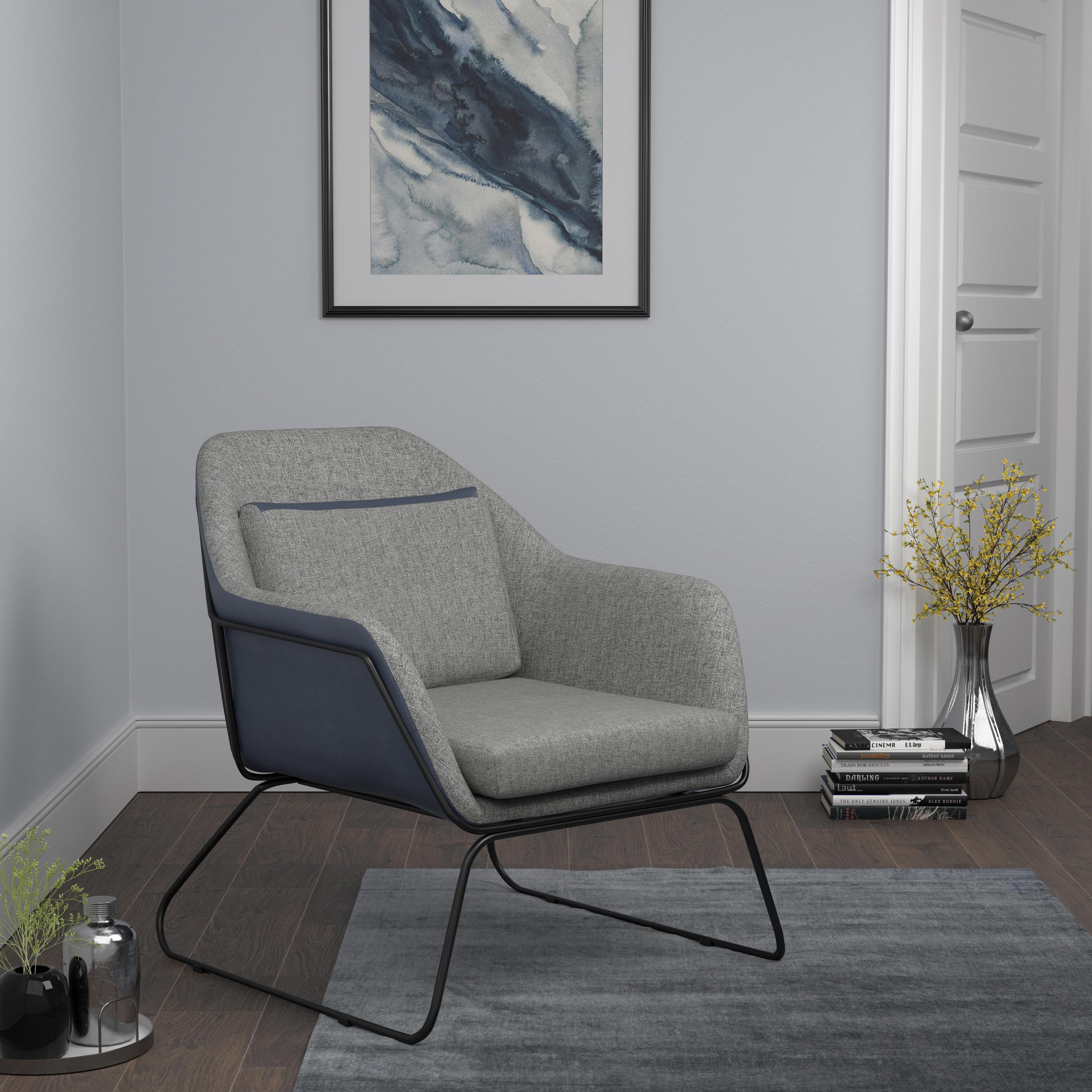 

    
Modern Gray Leatherette & Linen-like Fabric Accent Chair Coaster 903980
