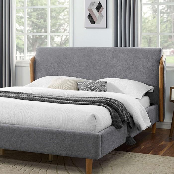 

                    
Furniture of America Ulstein King Platform Bed CM7266GY-EK Platform Bed Oak/Gray Fabric Purchase 
