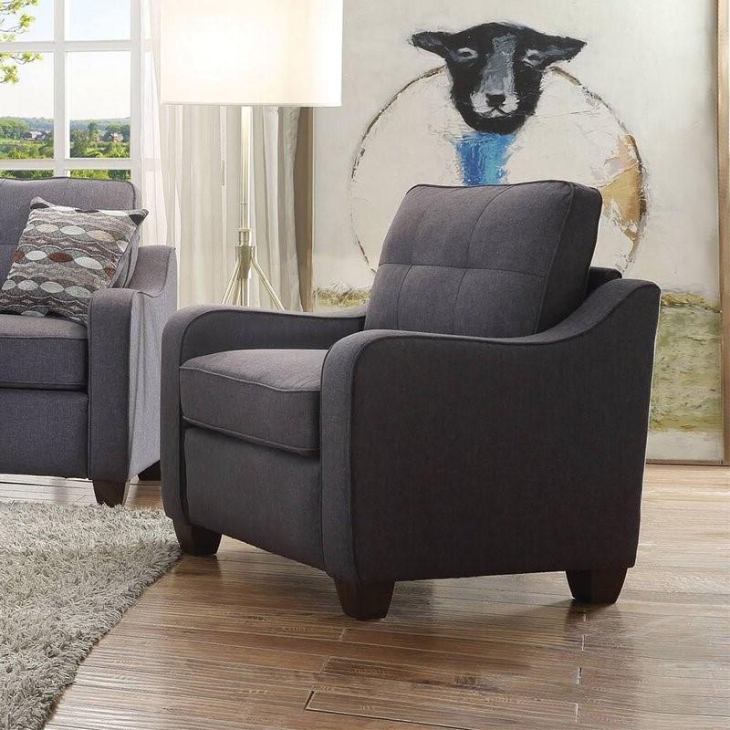 

    
Modern Gray Linen Chair by Acme Cleavon II 53792
