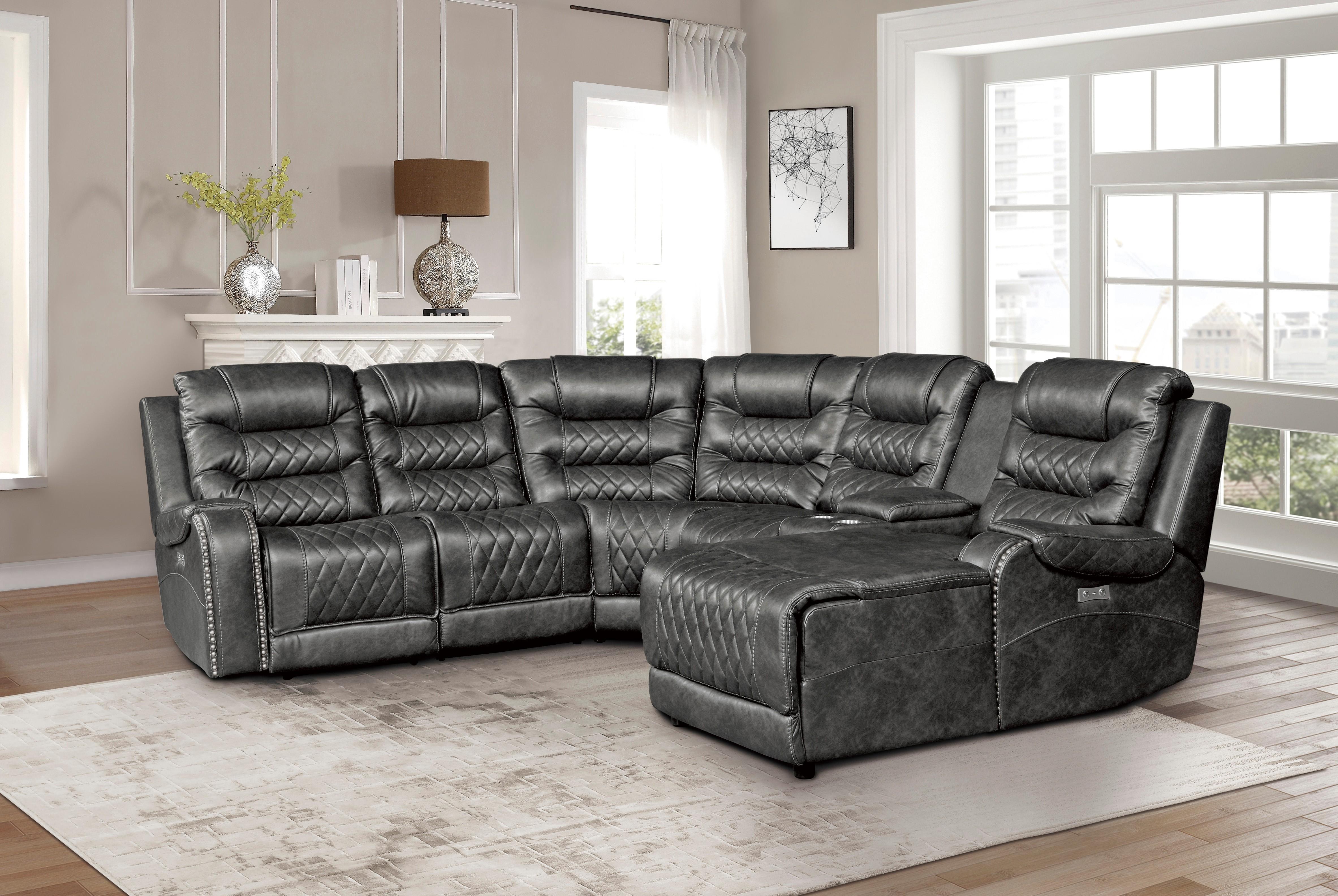 

    
9405GY*6LRRC Modern Gray Microfiber 6-Piece RSF Power Reclining Sectional Homelegance 9405GY*6LRRC Putnam
