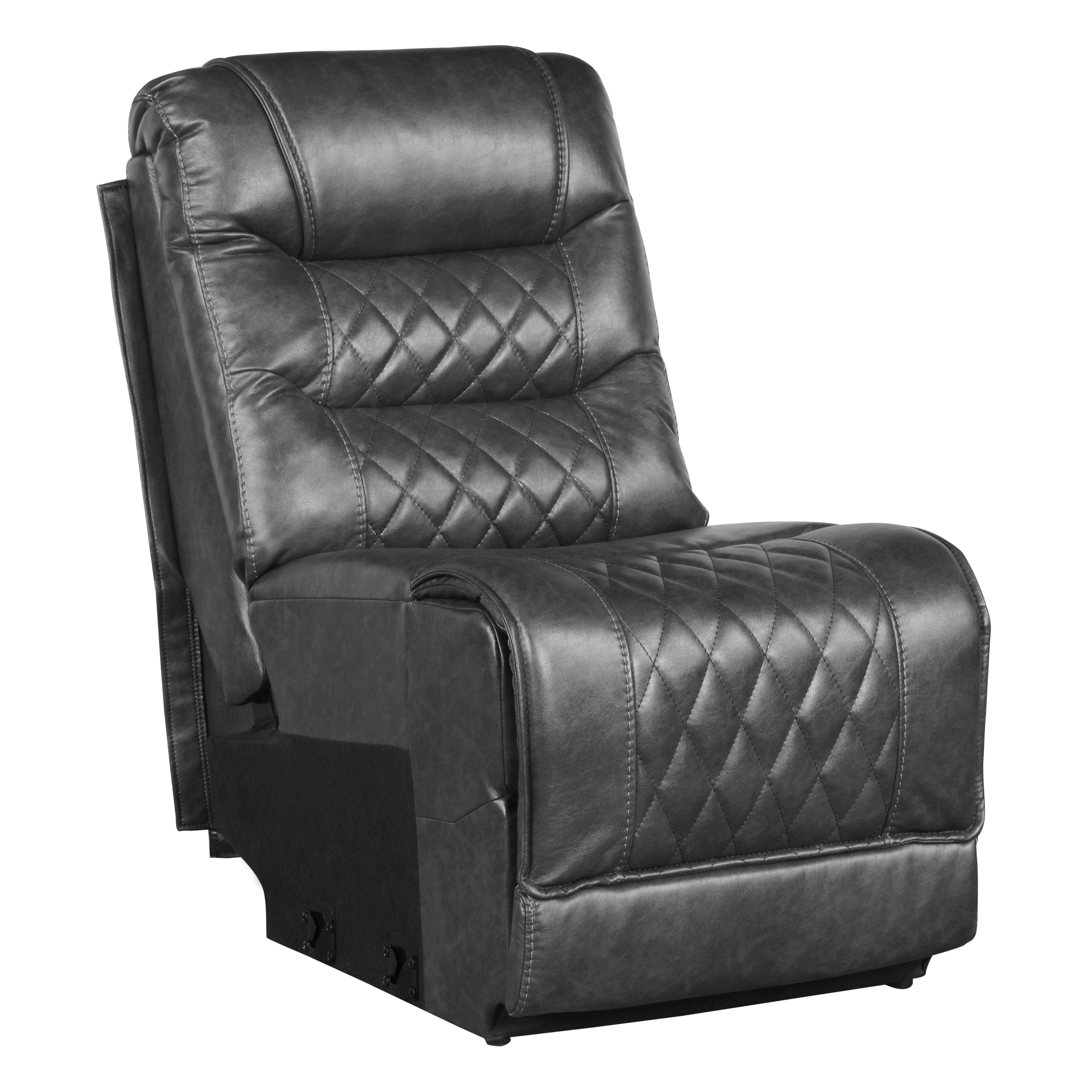 

    
Modern Gray Microfiber Armless Chair Homelegance 9405GY-AC Putnam

