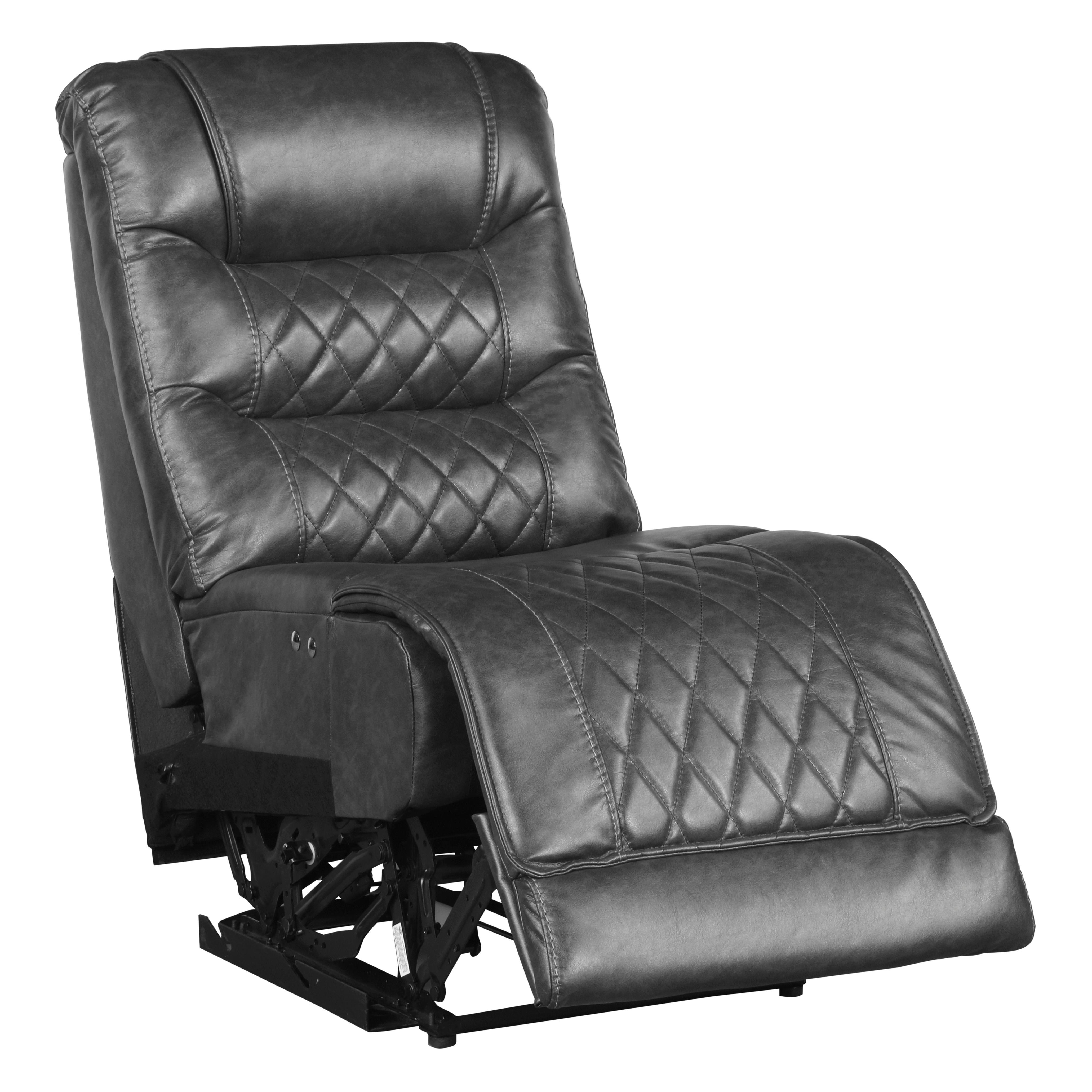 

    
Homelegance 9405GY-ARPW Putnam Power Armless Reclining Chair Gray 9405GY-ARPW
