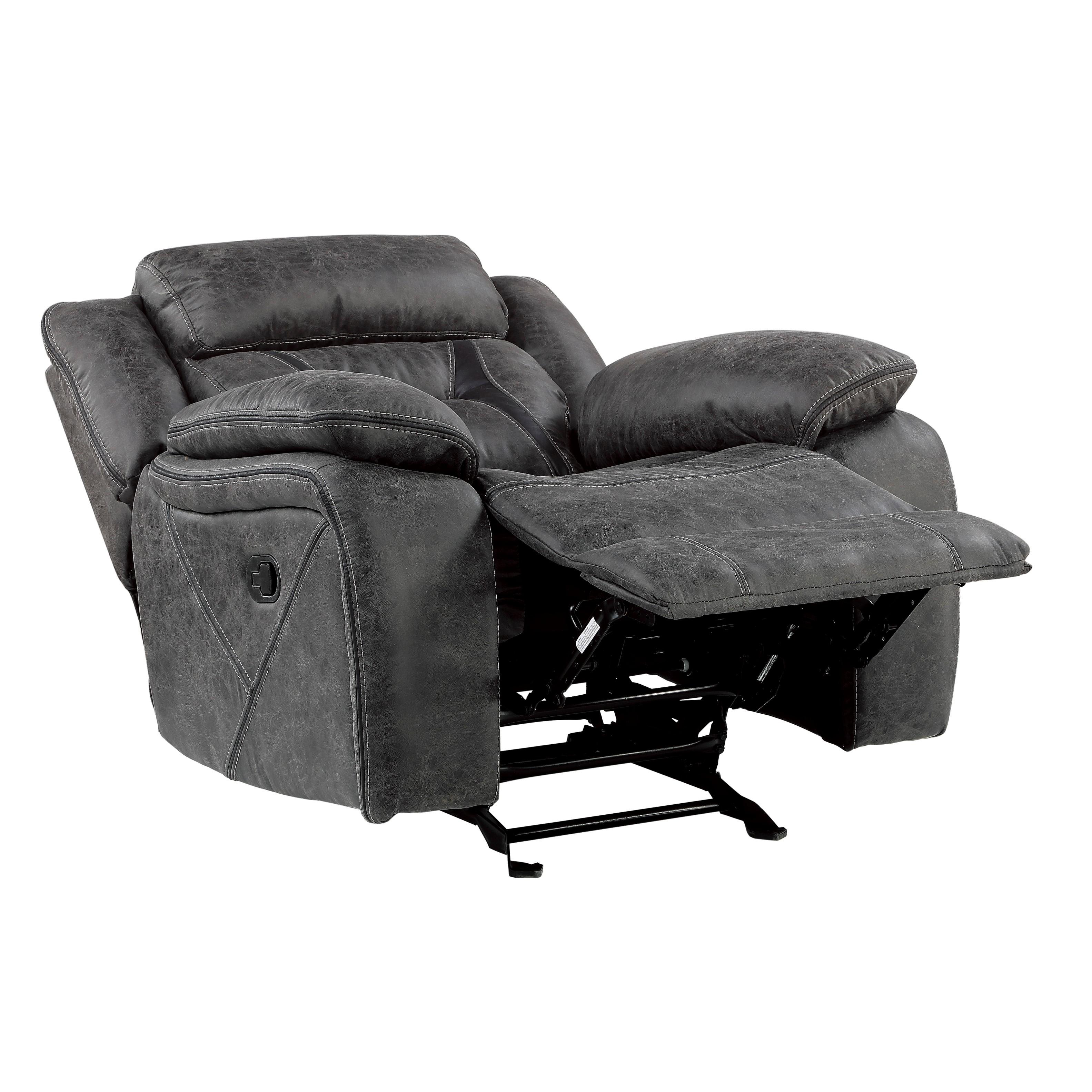 

    
Homelegance 9989GY-1 Madrona Hill Reclining Chair Gray 9989GY-1
