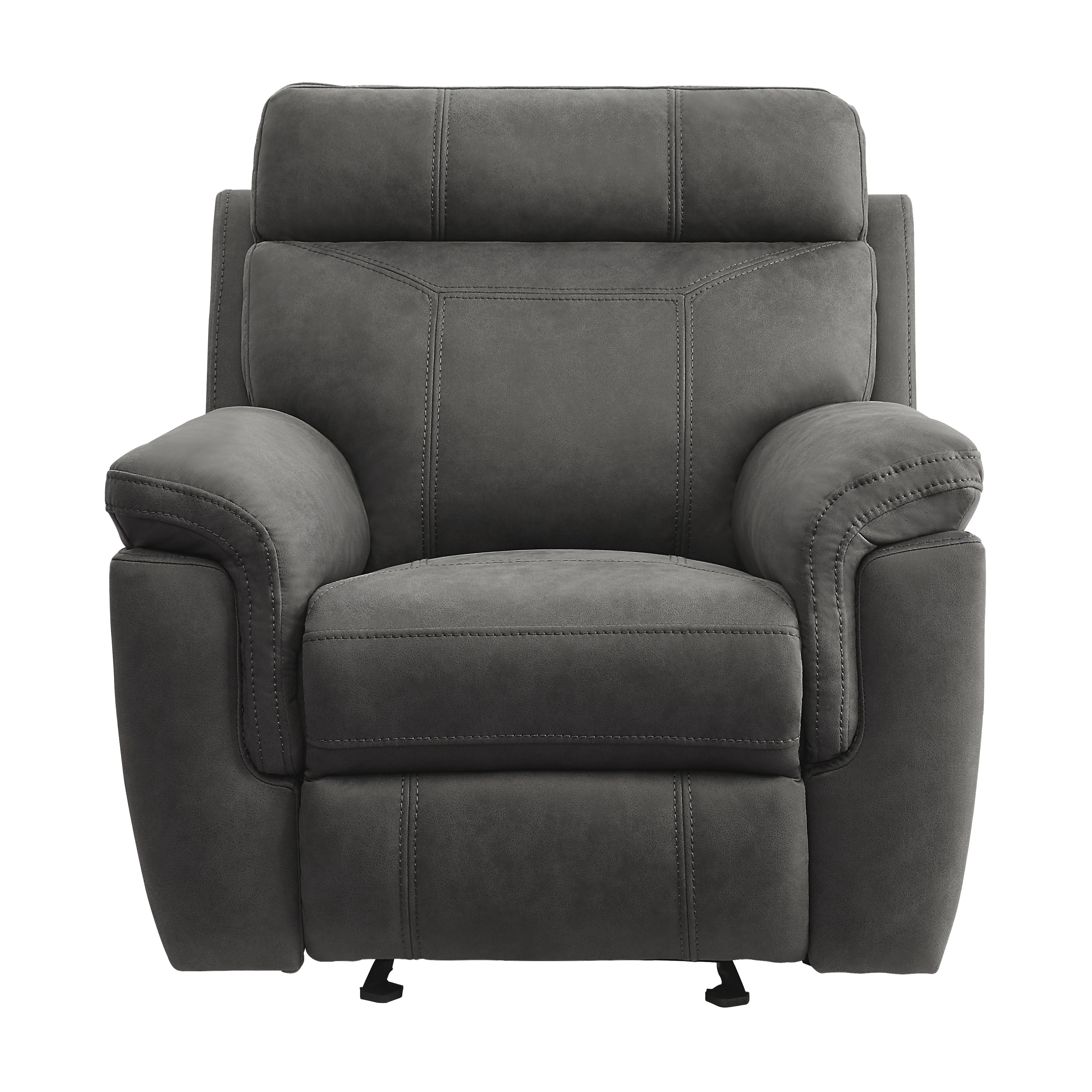 Modern Reclining Chair 9301GRY-1 Clifton 9301GRY-1 in Gray Microfiber