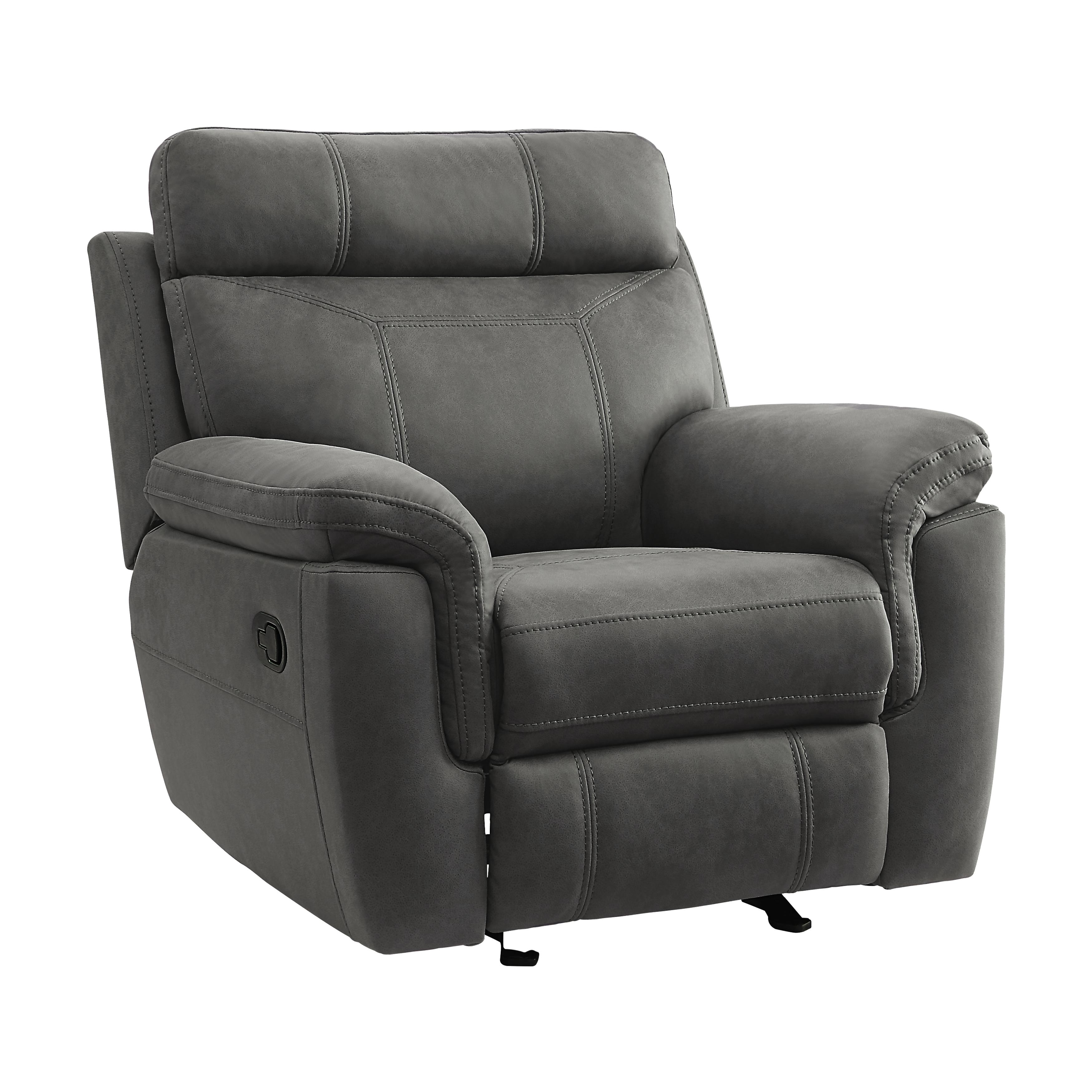 

    
Modern Gray Microfiber Reclining Chair Homelegance9301GRY-1 Clifton
