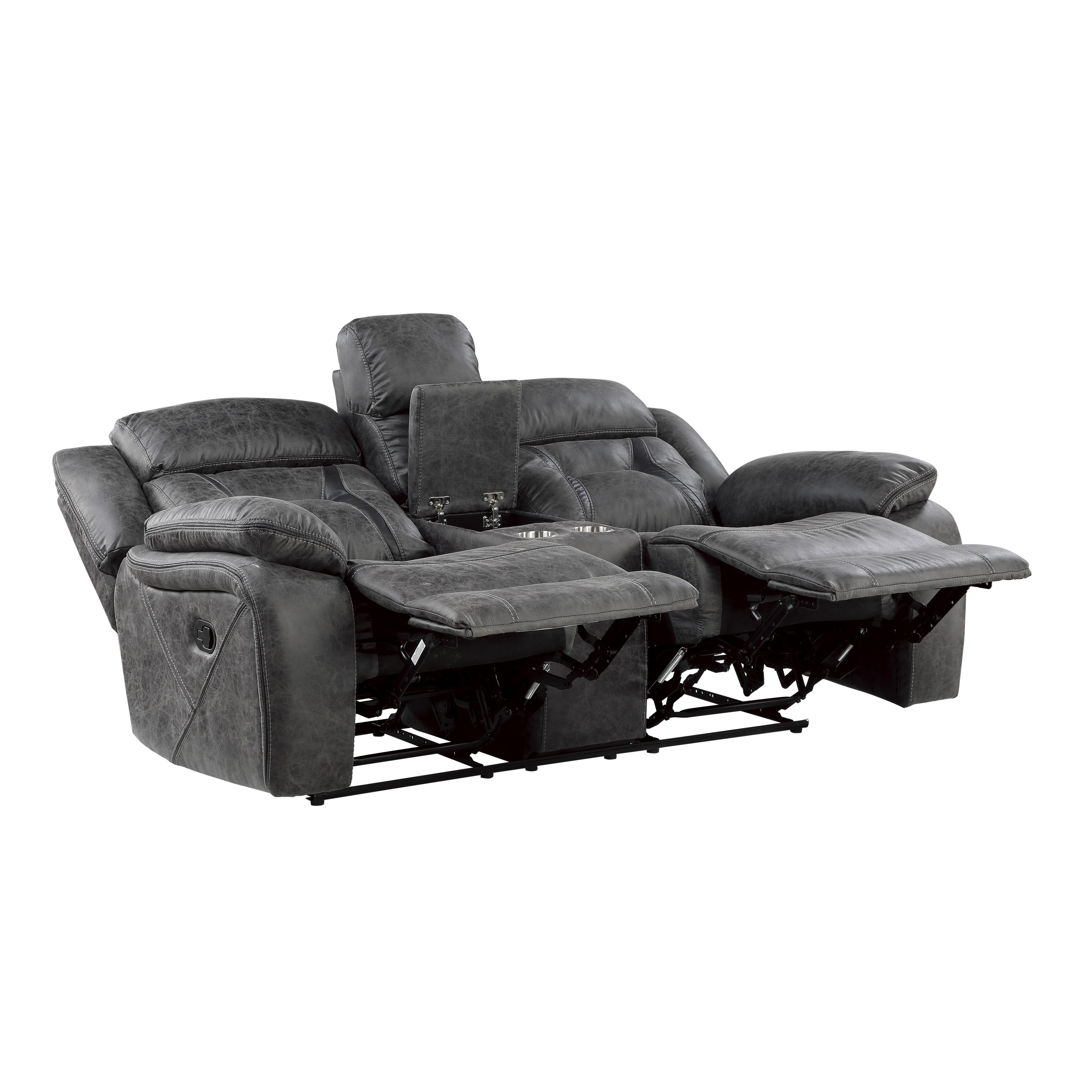 

    
Homelegance 9989GY-2 Madrona Hill Reclining Loveseat Gray 9989GY-2
