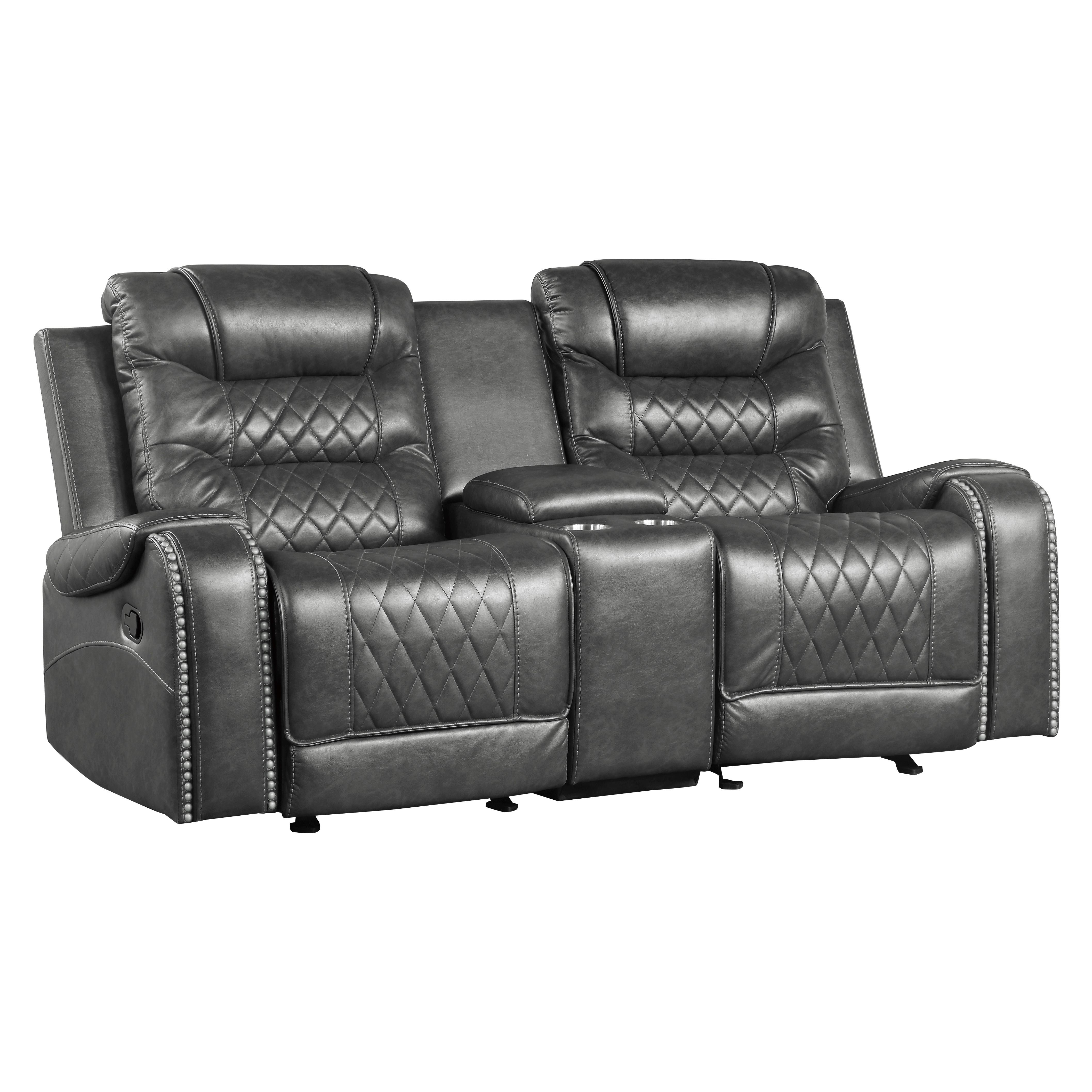 

                    
Buy Modern Gray Microfiber Reclining Sofa Set 2pcs Homelegance 9405GY Putnam
