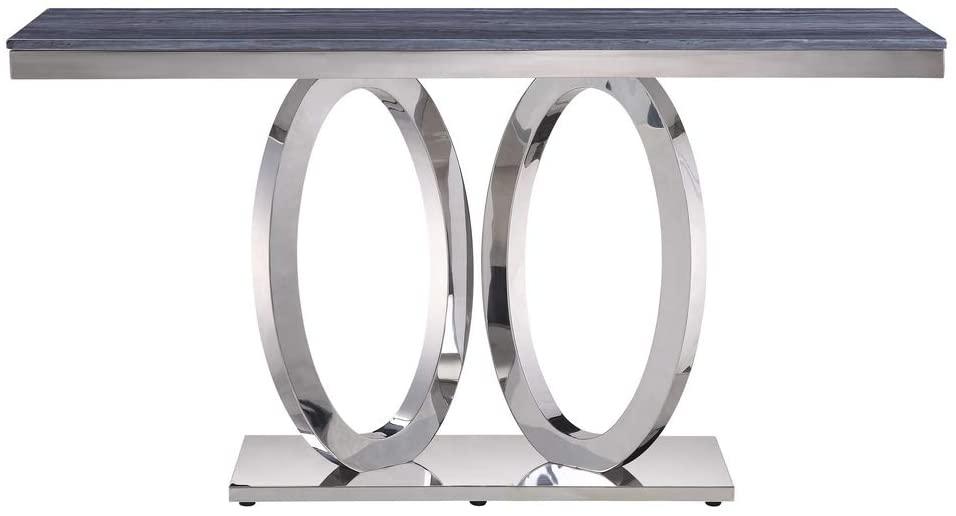 Modern Accent Table Zasir 87343 in Mirrored 