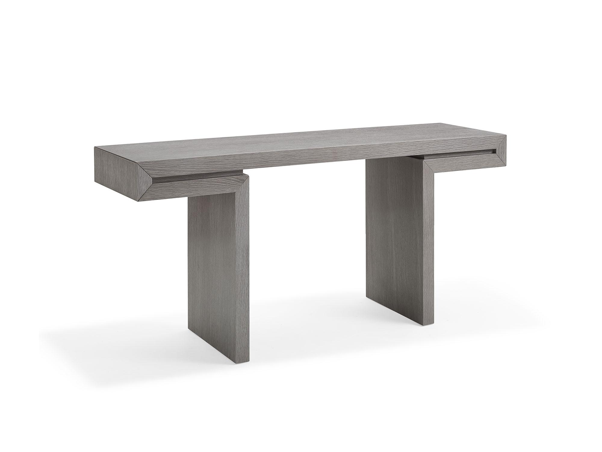 

    
Modern Gray Oak Wood Console Table WhiteLine CO1408-GRY Delaney

