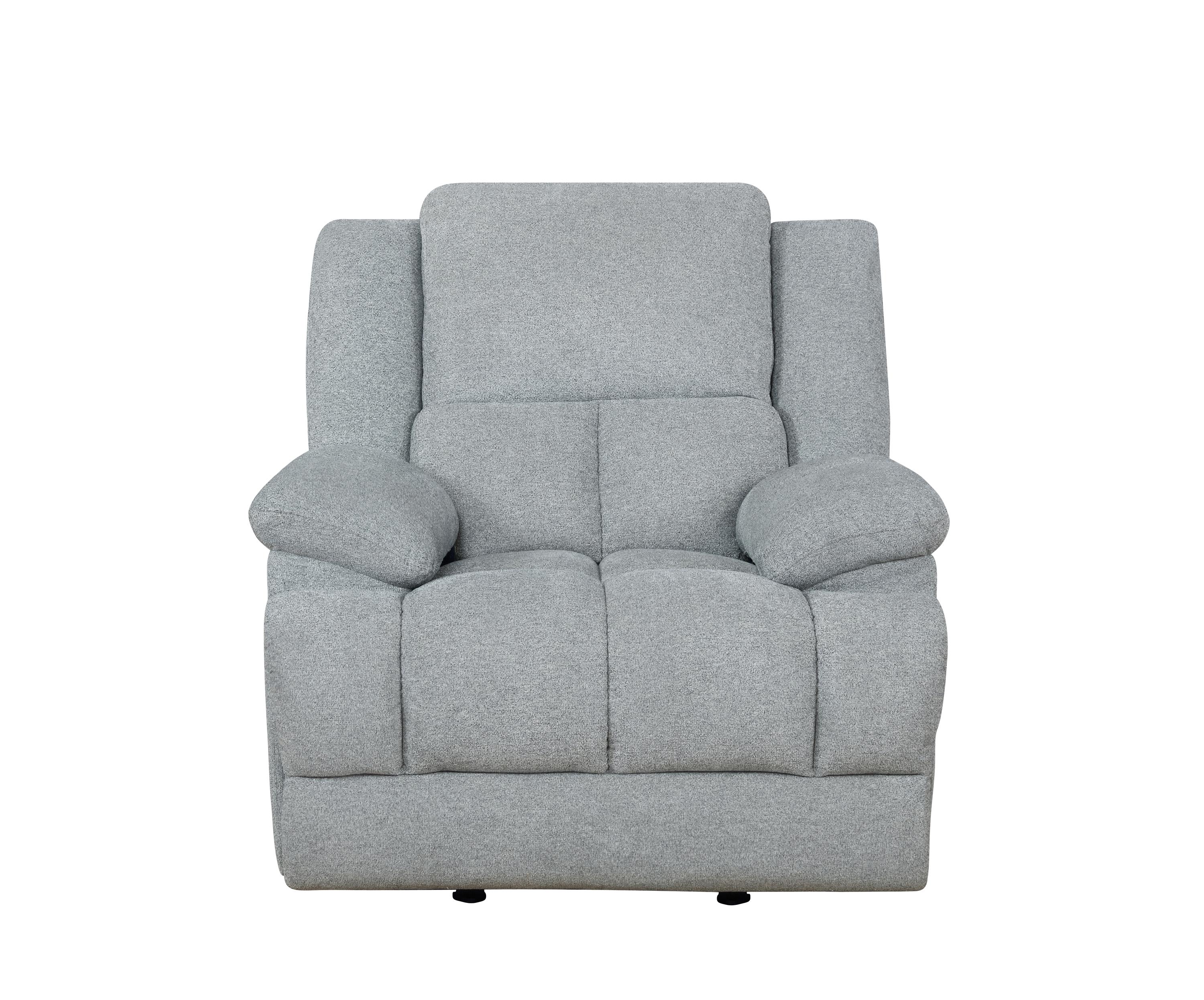 

    
 Photo  Modern Gray Performance Fabric Motion Sofa Set 3pcs Coaster 602561-S3 Waterbury
