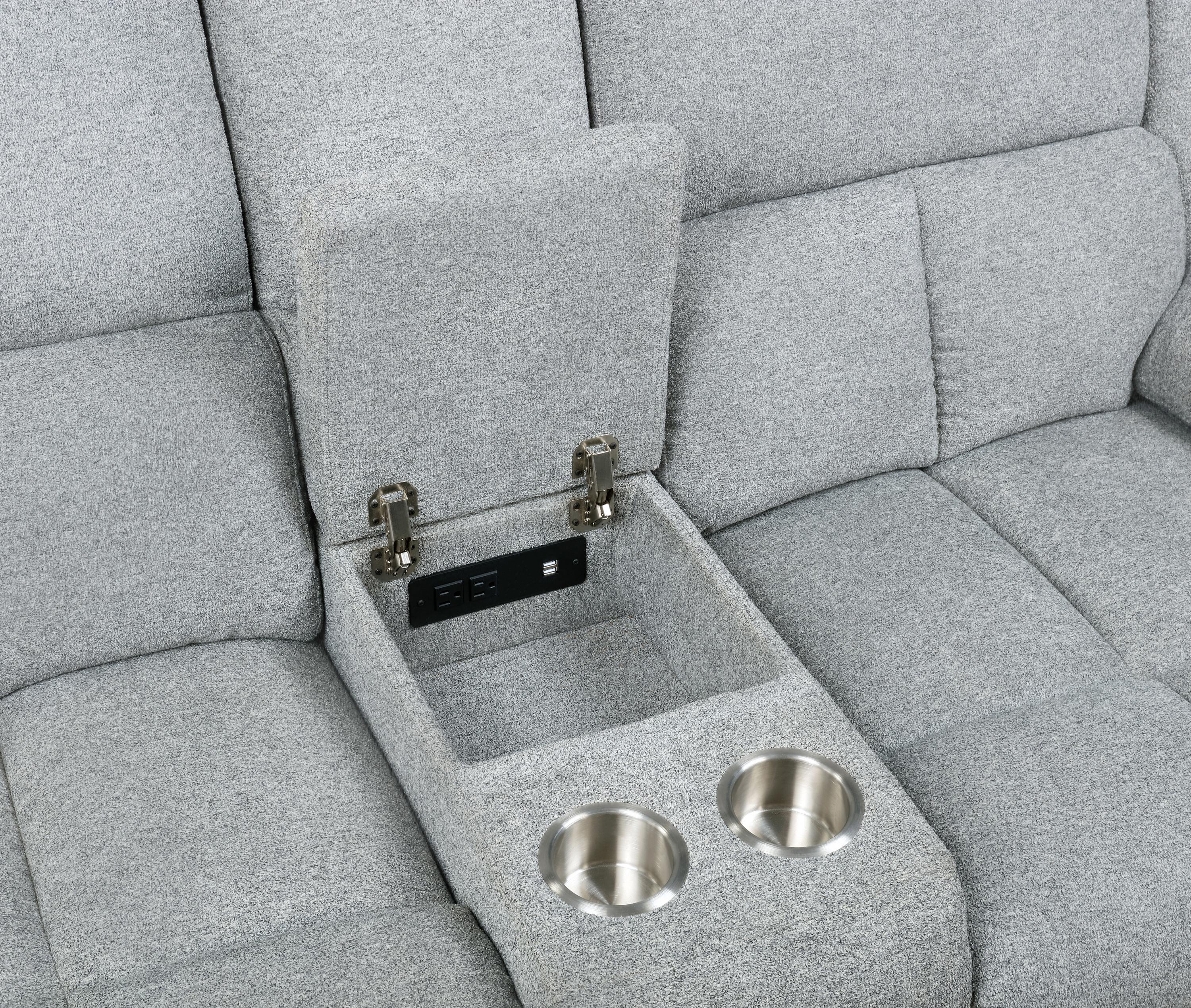

    
Modern Gray Performance Fabric Power Sofa Set 3pcs Coaster 602561P-S3 Waterbury
