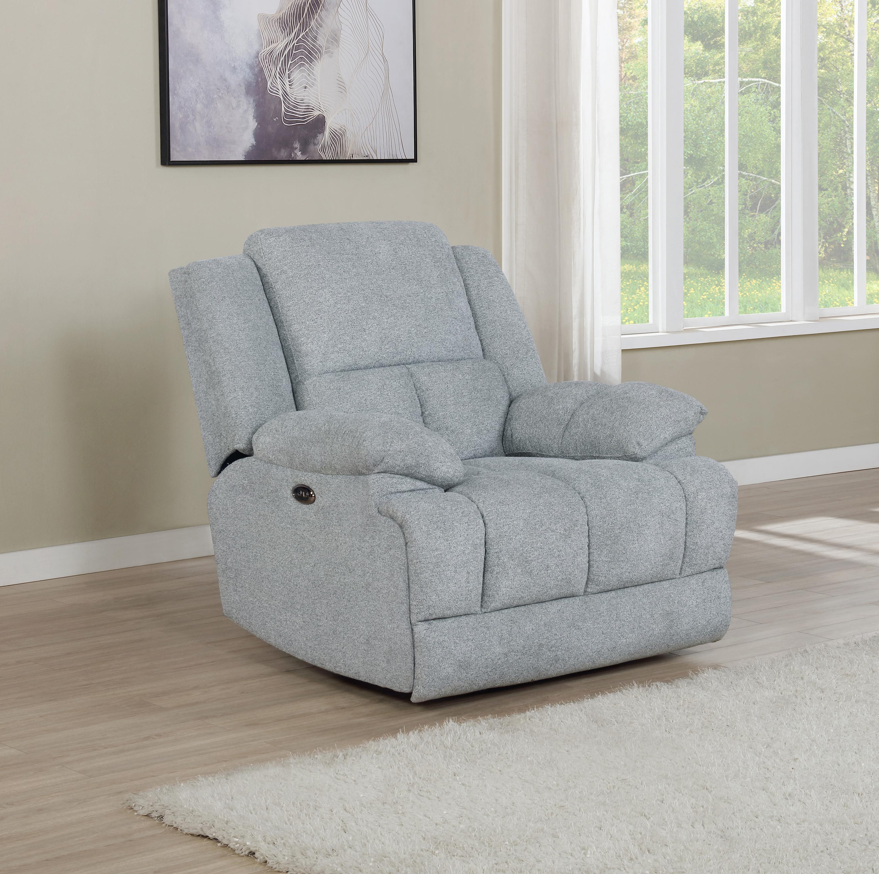 

                    
Buy Modern Gray Performance Fabric Power Sofa Set 3pcs Coaster 602561P-S3 Waterbury
