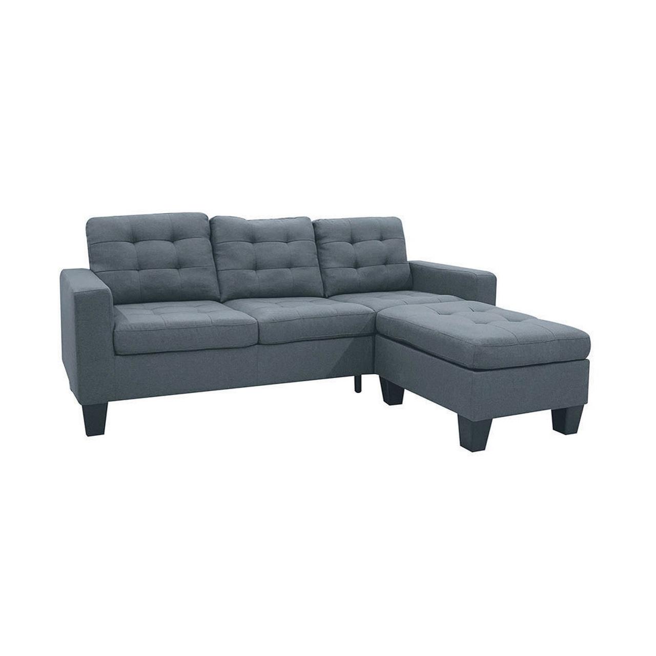 Modern Sectional Sofa Earsom 52775 in Gray 