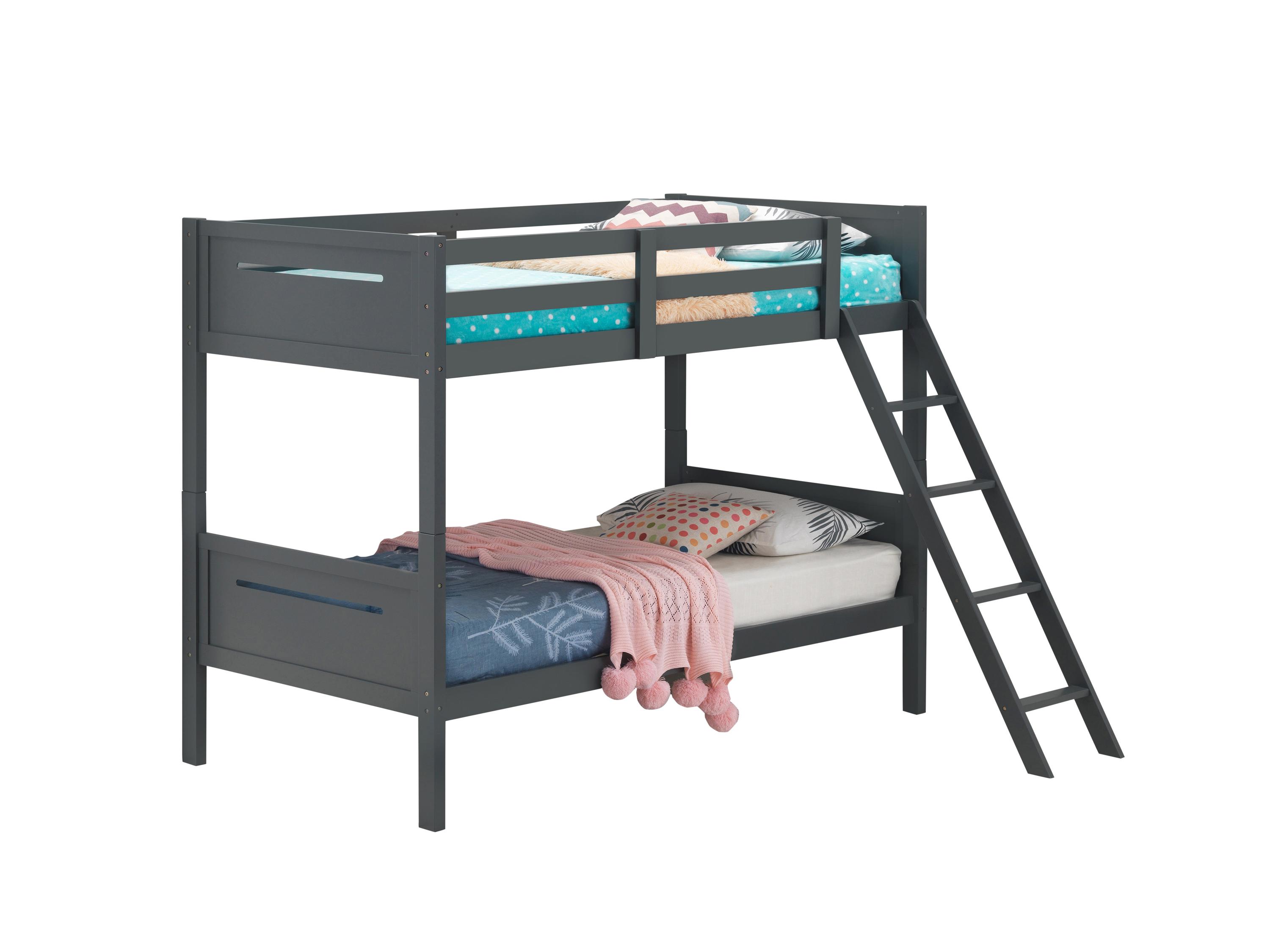 Modern Bunk Bed 405051GRY Littleton 405051GRY in Gray 