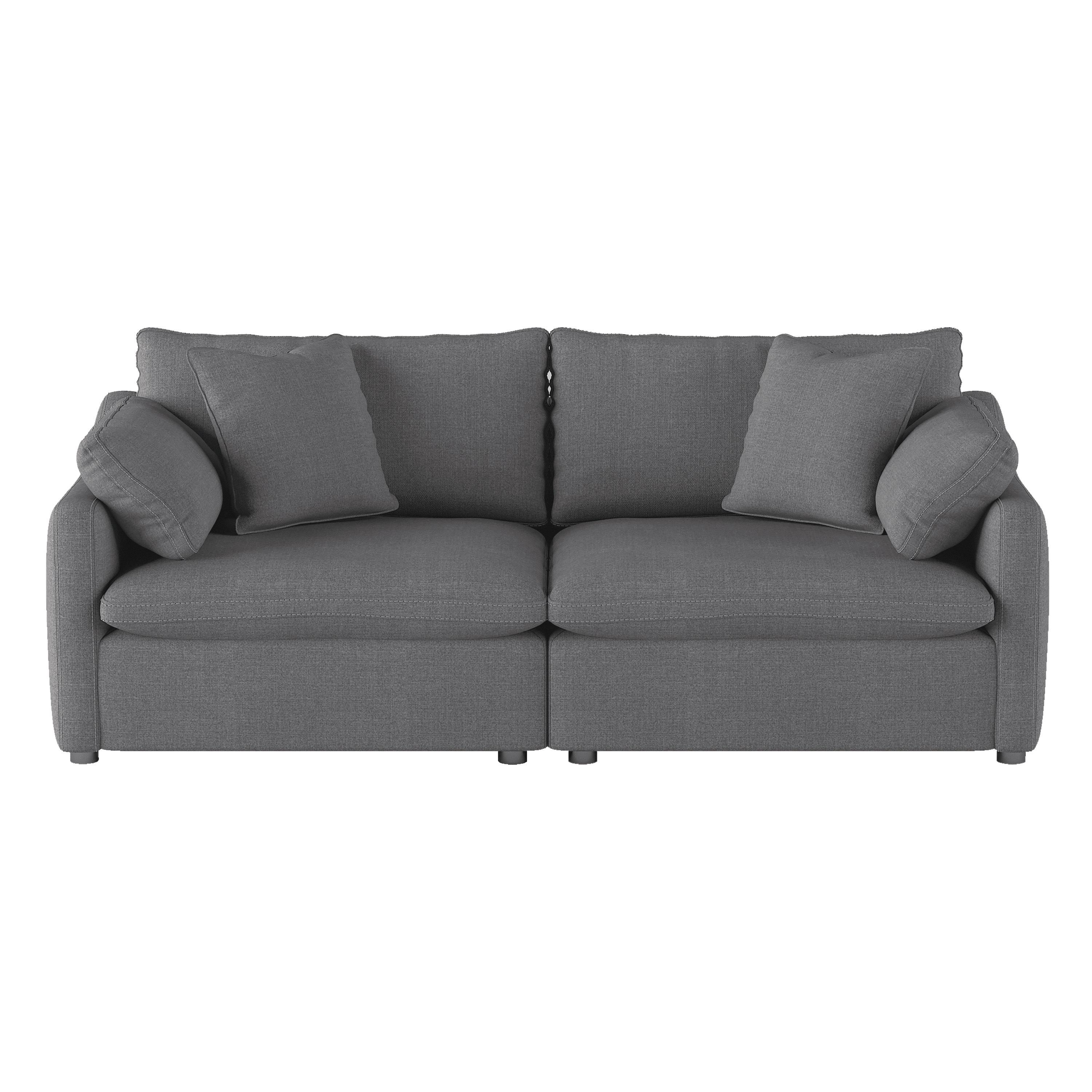 Modern Loveseat 9544GY-2* Howerton 9544GY-2* in Gray Polyester