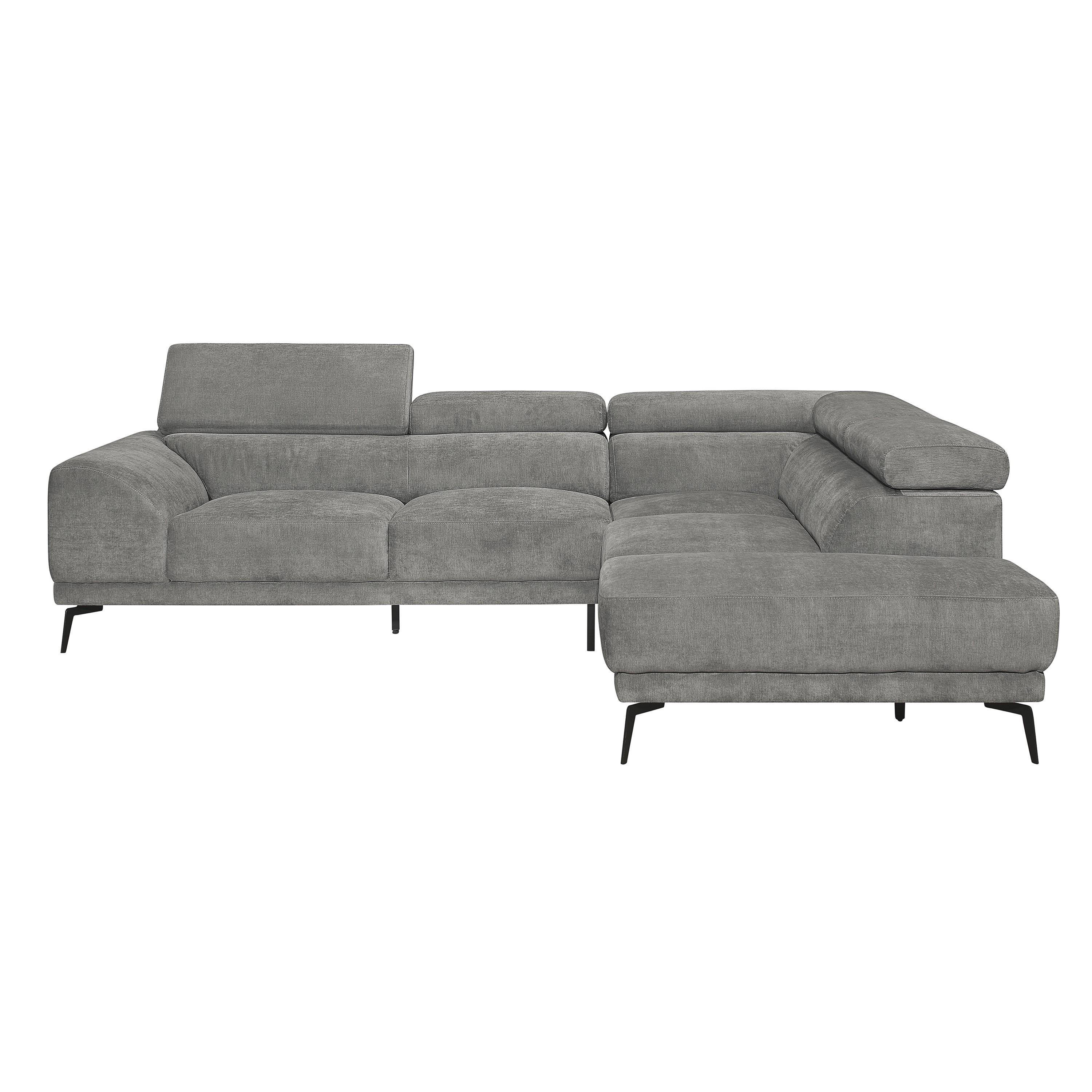 Modern Sectional Sofa 9409GRY*SC Medora 9409GRY*SC in Gray Polyester
