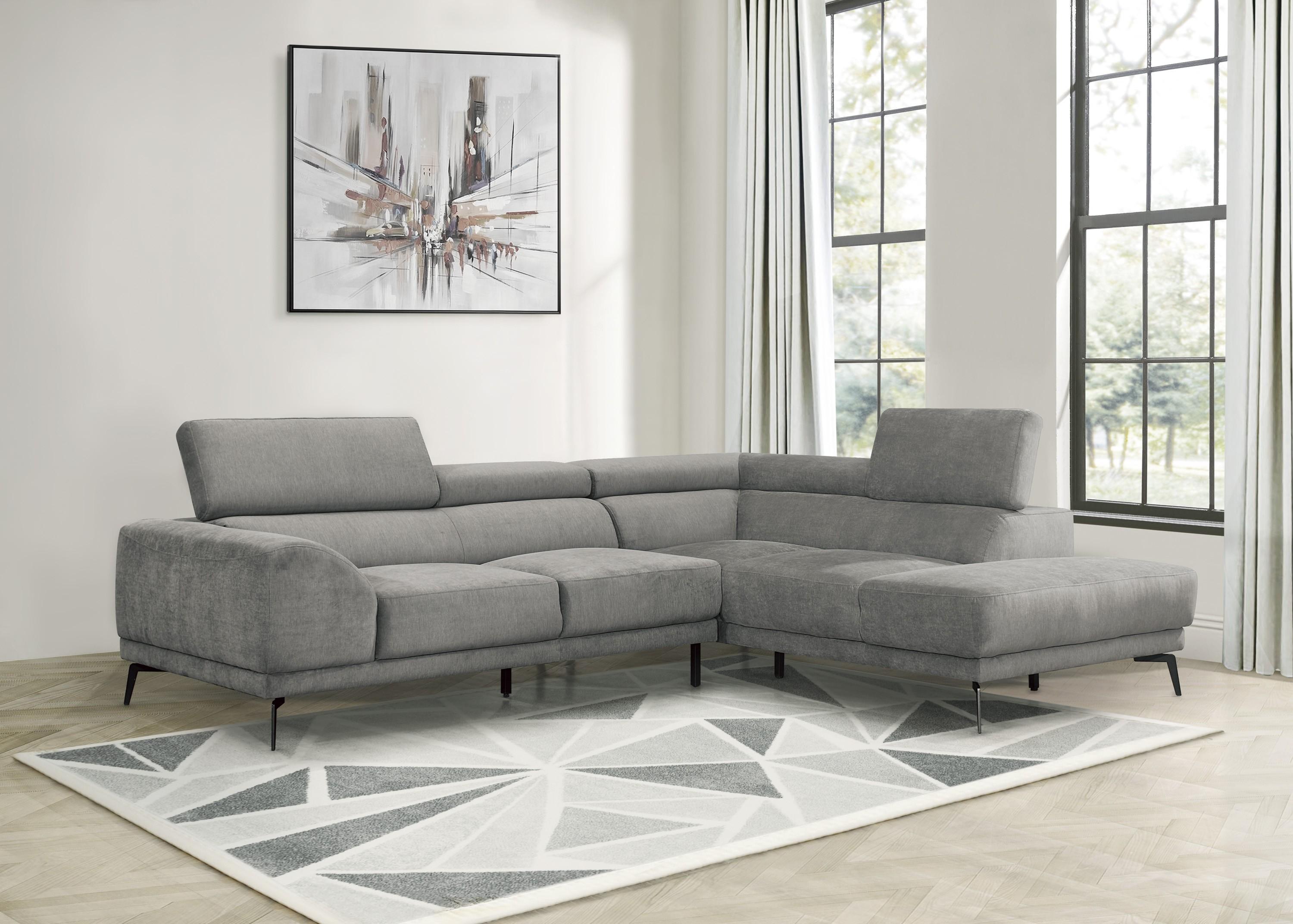 

                    
Homelegance 9409GRY*SC Medora Sectional Sofa Gray Polyester Purchase 
