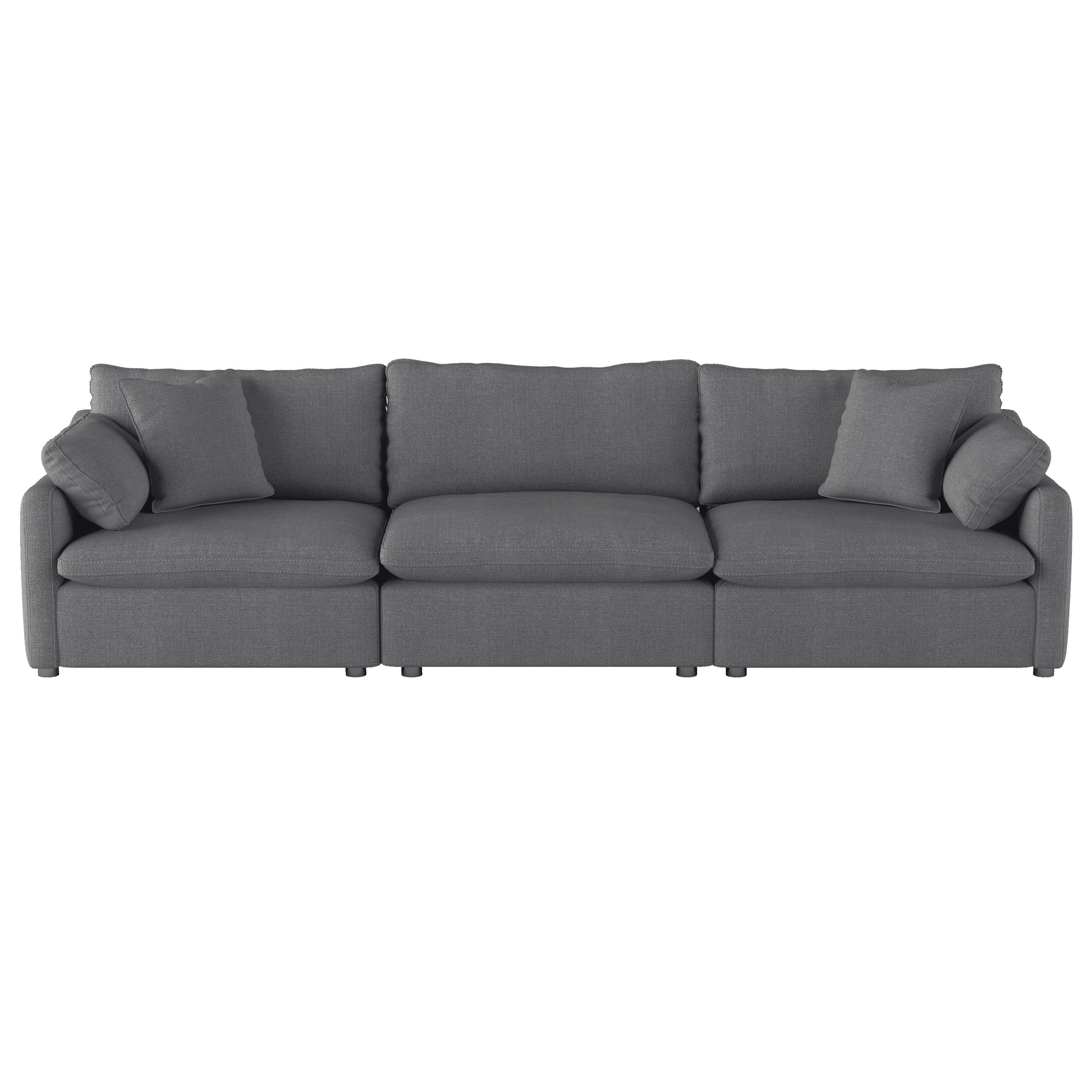 Modern Sofa 9544GY-3* Howerton 9544GY-3* in Gray Polyester