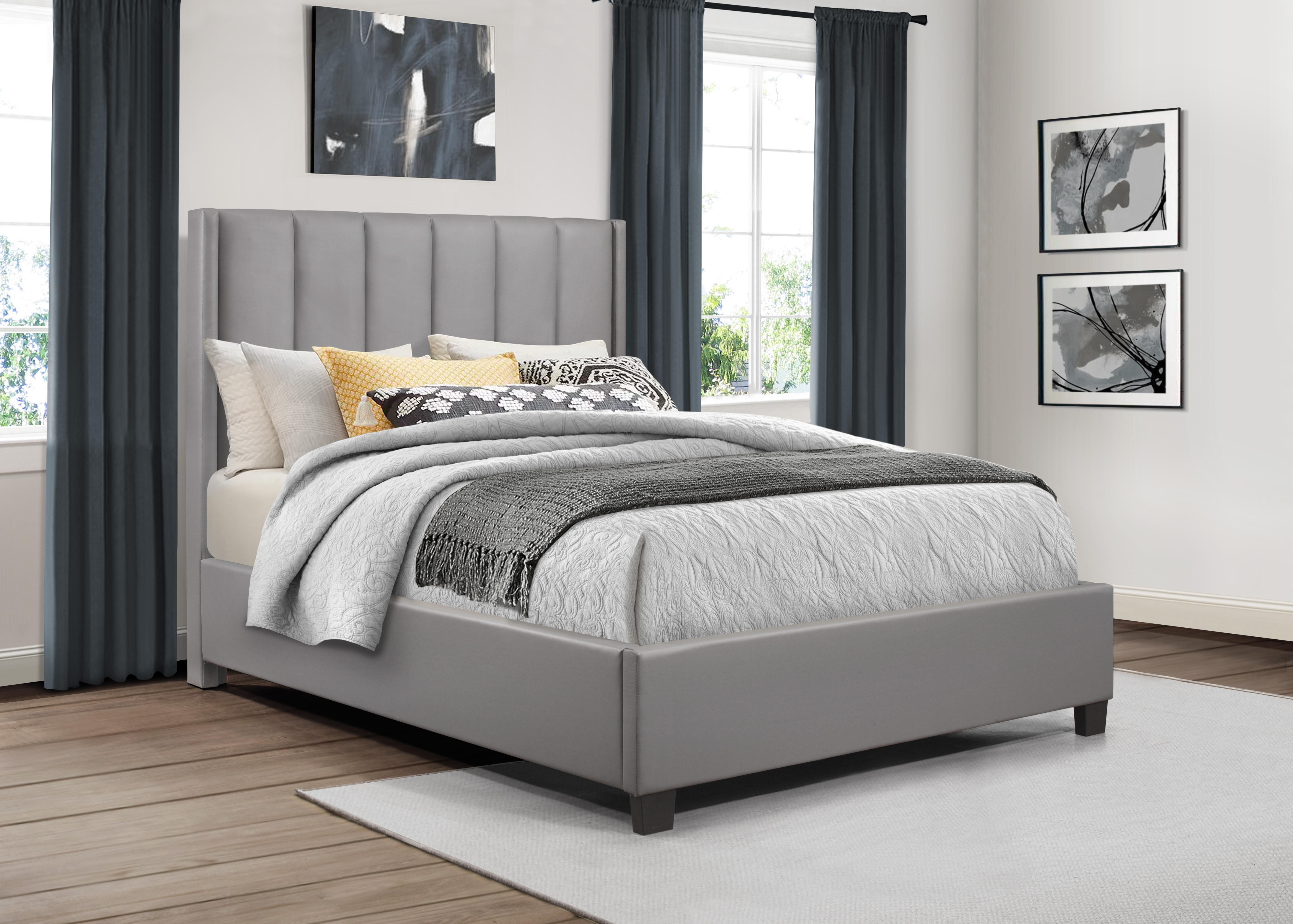 

                    
Homelegance 1570GYK-1CK* Anson Platform Bed Gray Faux Leather Purchase 
