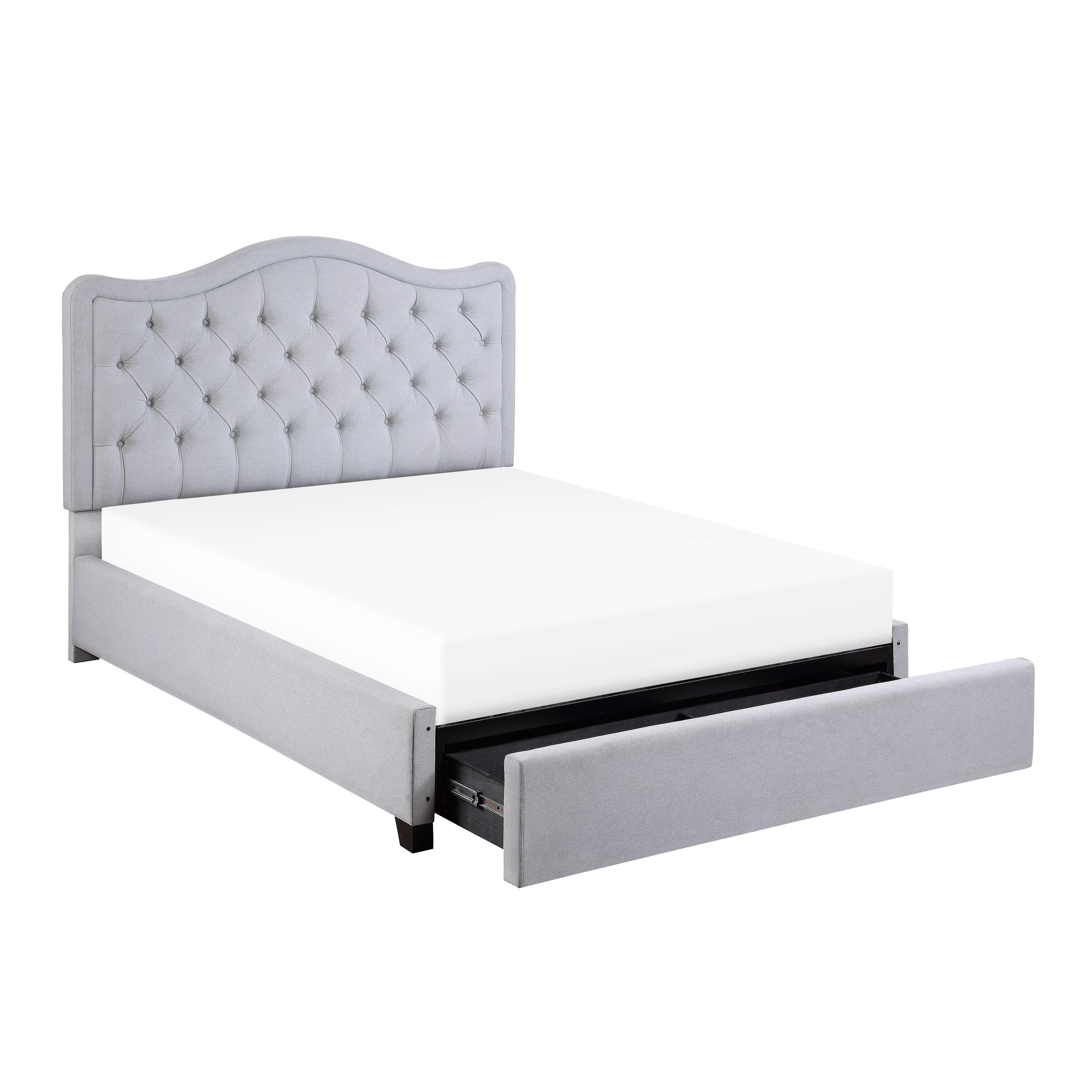 

    
Modern Gray Solid Wood CAL Platform Bed w/Storage Drawers Homelegance 1642K-1CKDW* Toddrick
