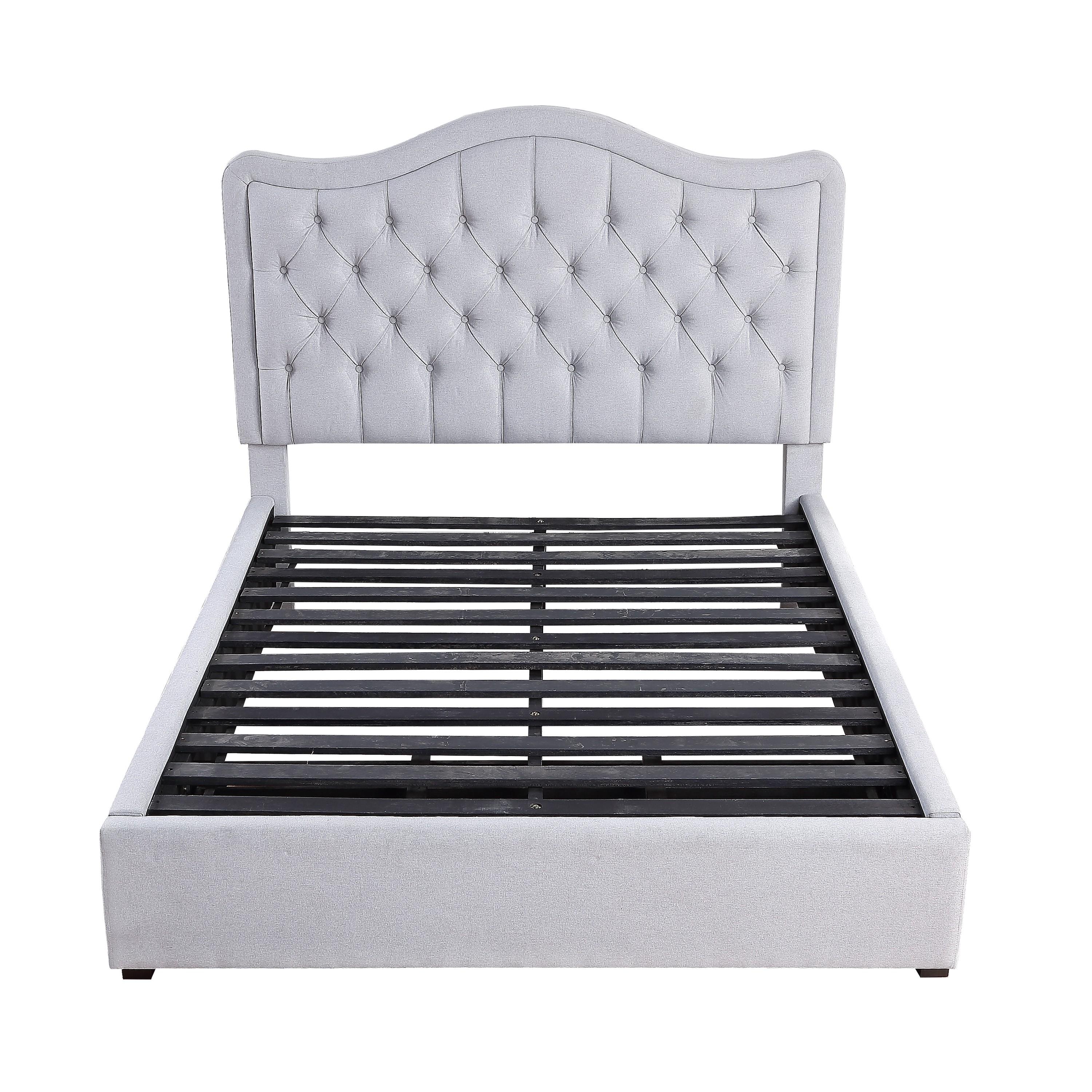 

                    
Homelegance 1642K-1CKDW* Toddrick Platform Bed Gray Polyester Purchase 

