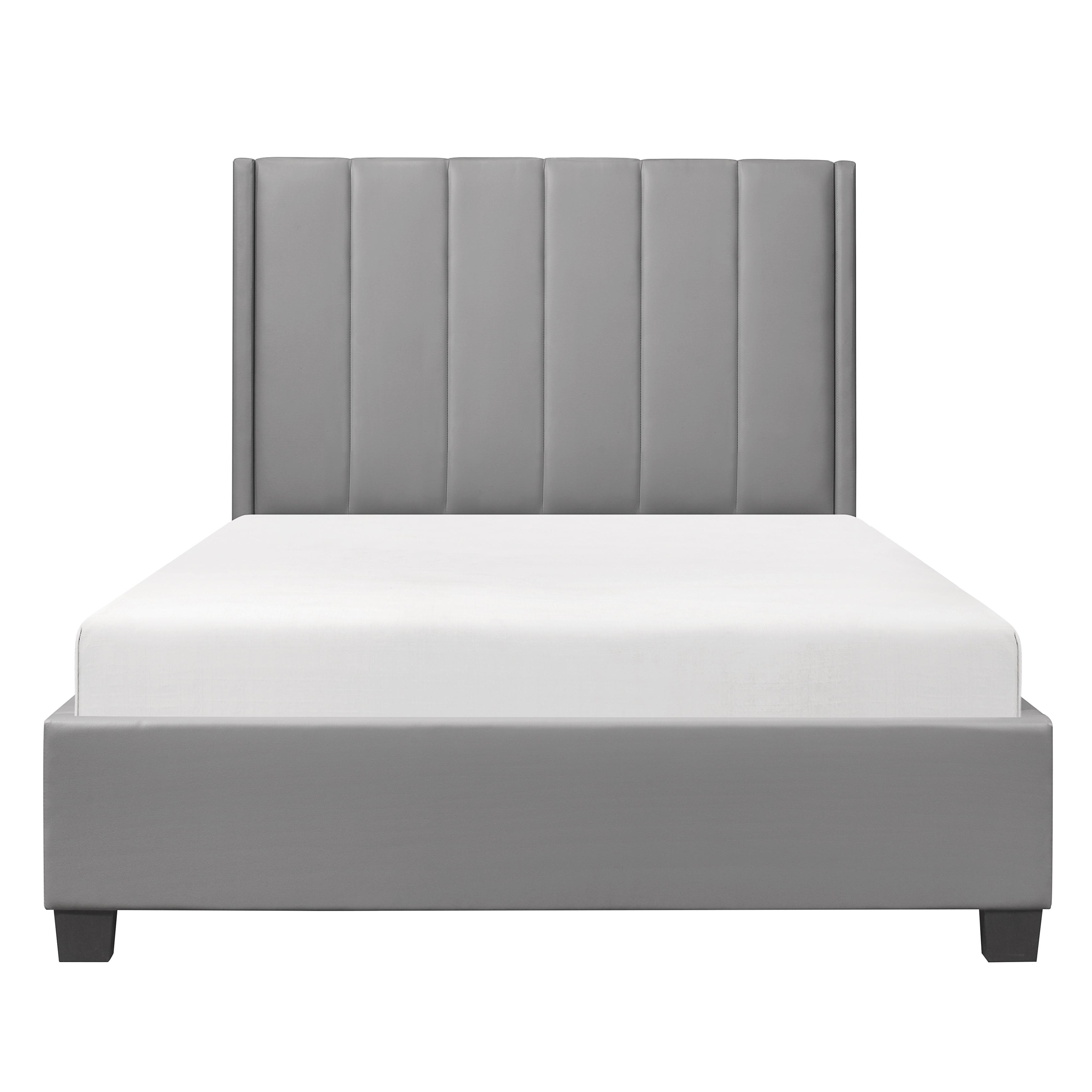 

    
Modern Gray Solid Wood Full Platform Bed Homelegance 1570GYF-1* Anson
