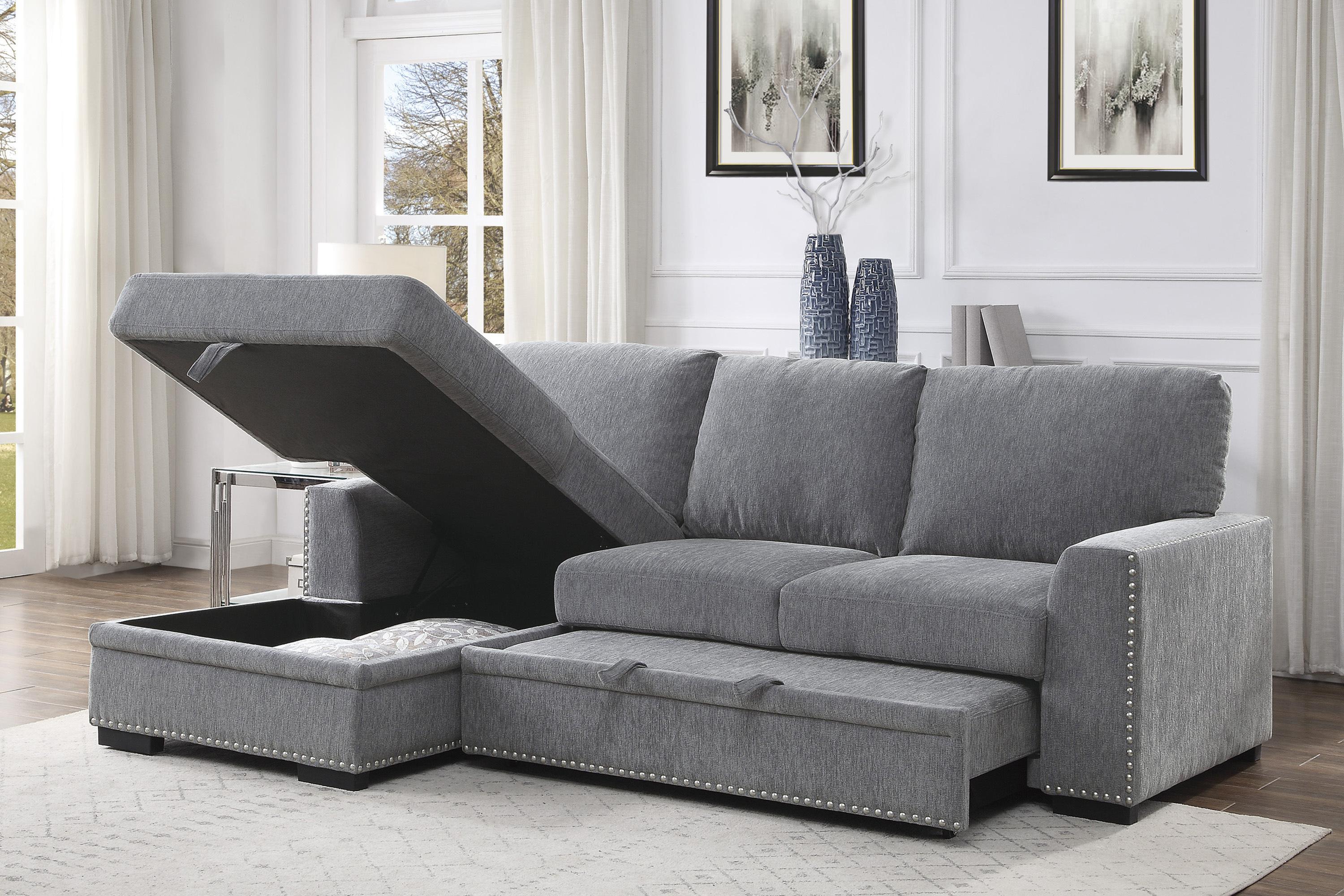 

    
 Order  Modern Gray Solid Wood LHC 2-Piece Sectional Homelegance 9468DG*2LC2R Morelia
