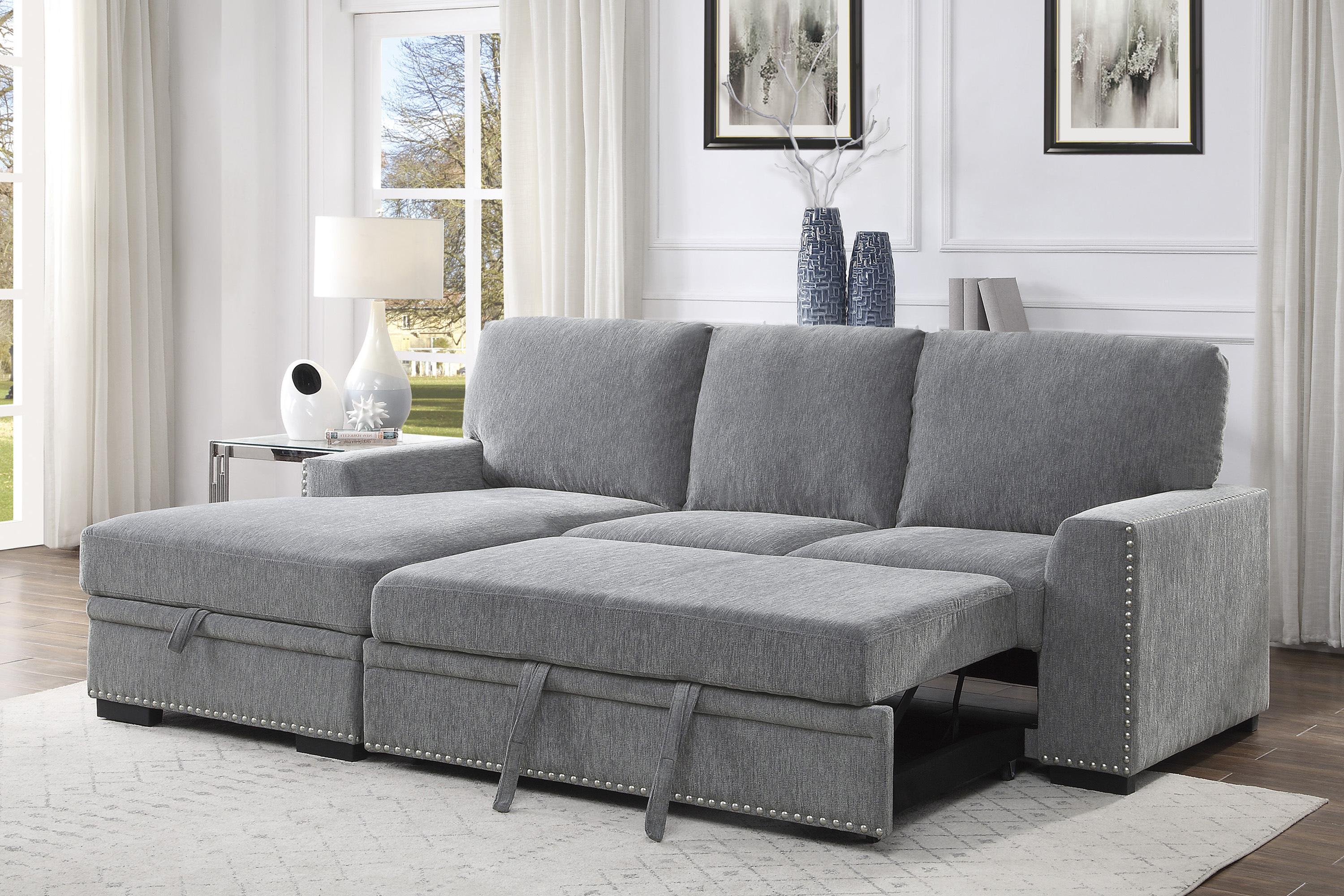 

                    
Buy Modern Gray Solid Wood LHC 2-Piece Sectional Homelegance 9468DG*2LC2R Morelia
