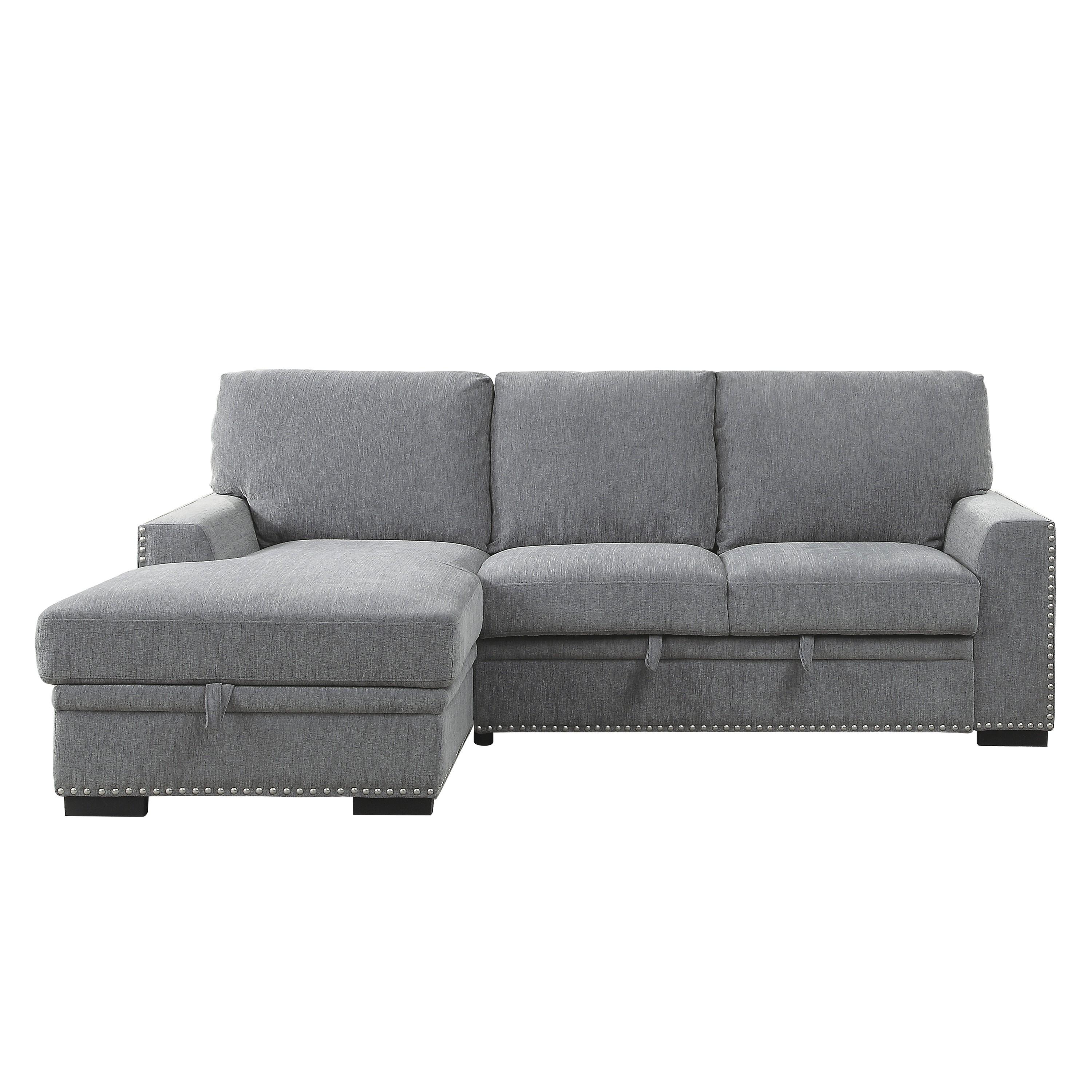 Modern Sectional 9468DG*2LC2R Morelia 9468DG*2LC2R in Gray Chenille