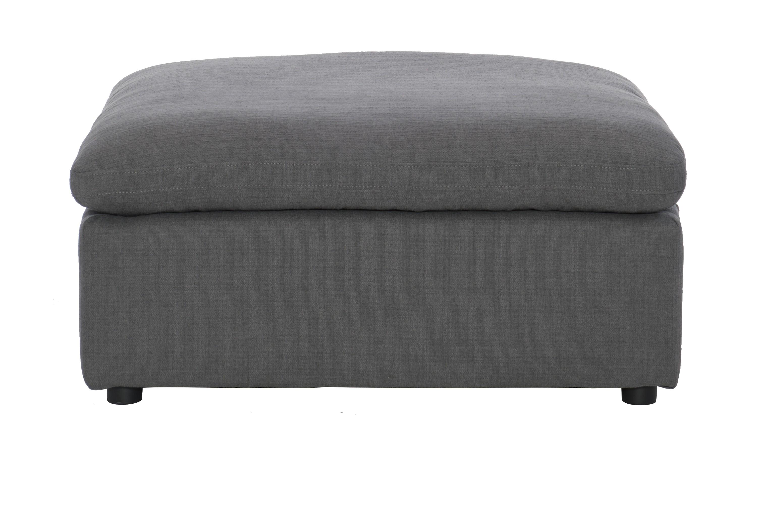 Modern Ottoman 9544GY-4 Howerton 9544GY-4 in Gray Polyester
