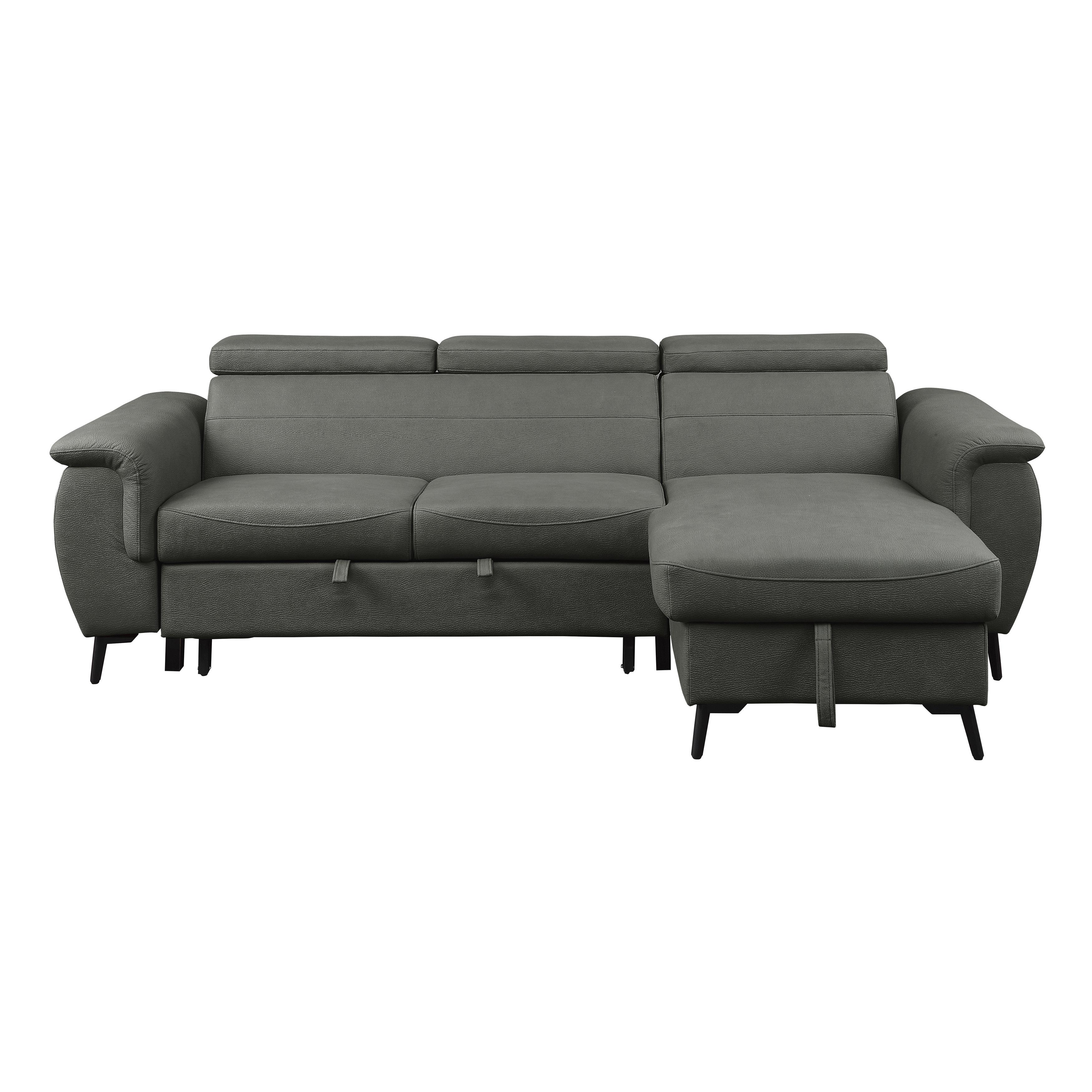 Modern Sectional Sofa 9403GY*SC Cadence 9403GY*SC in Gray Microfiber