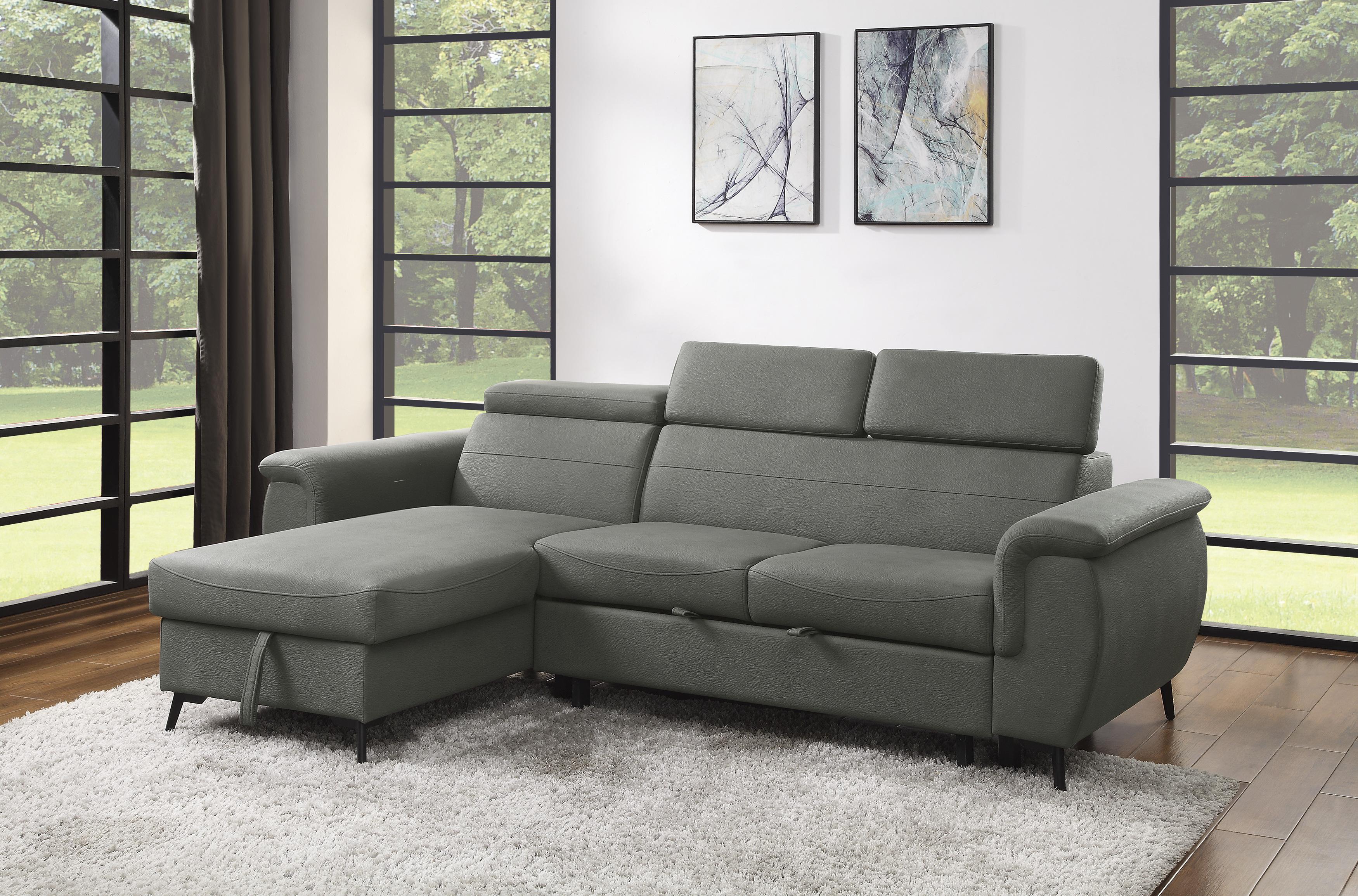 

    
Modern Gray Solid Wood Reversible 2-Piece Sectional Homelegance 9403GY*SC Cadence
