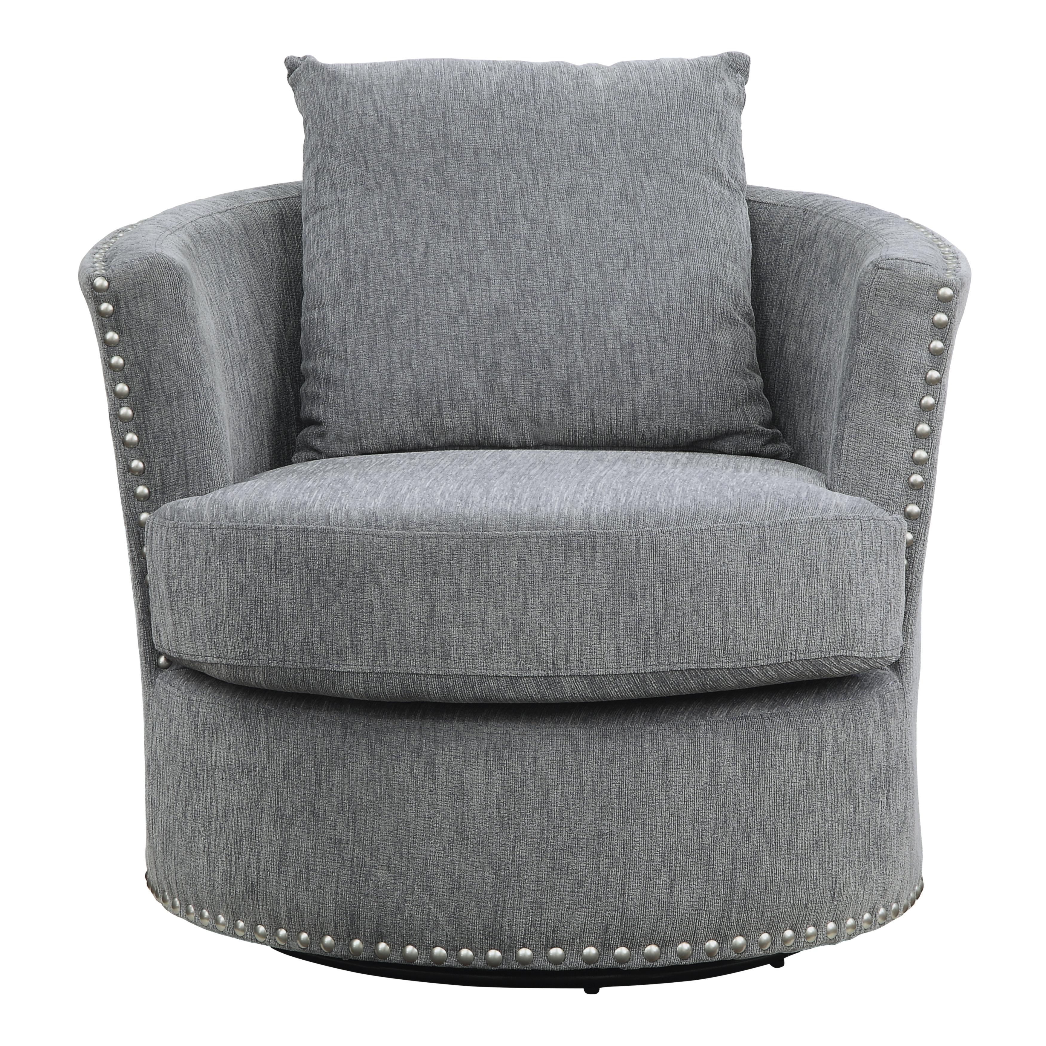 

    
Modern Gray Solid Wood Swivel Chair Homelegance 9468DG-1 Morelia
