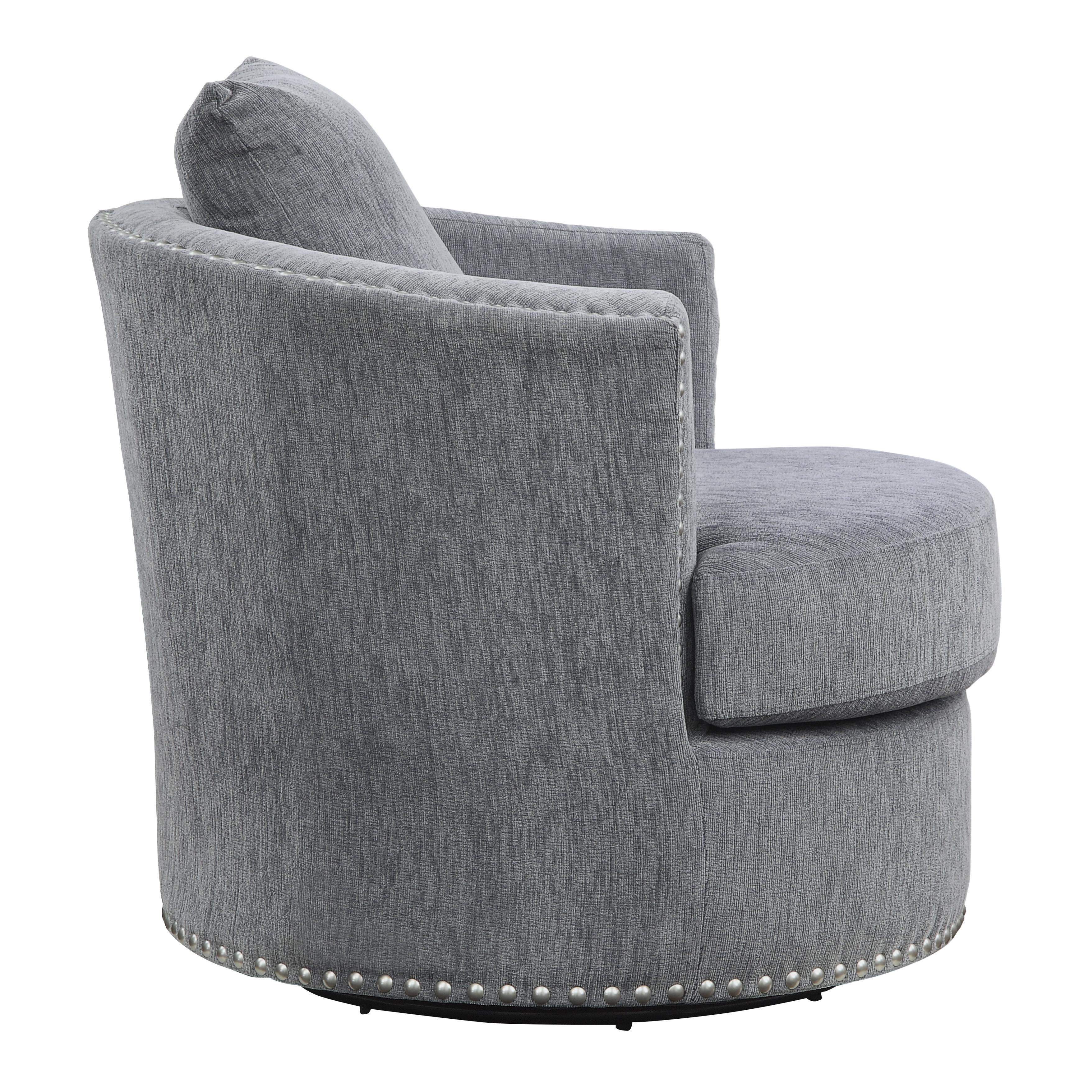 

    
Homelegance 9468DG-1 Morelia Swivel Chair Gray 9468DG-1
