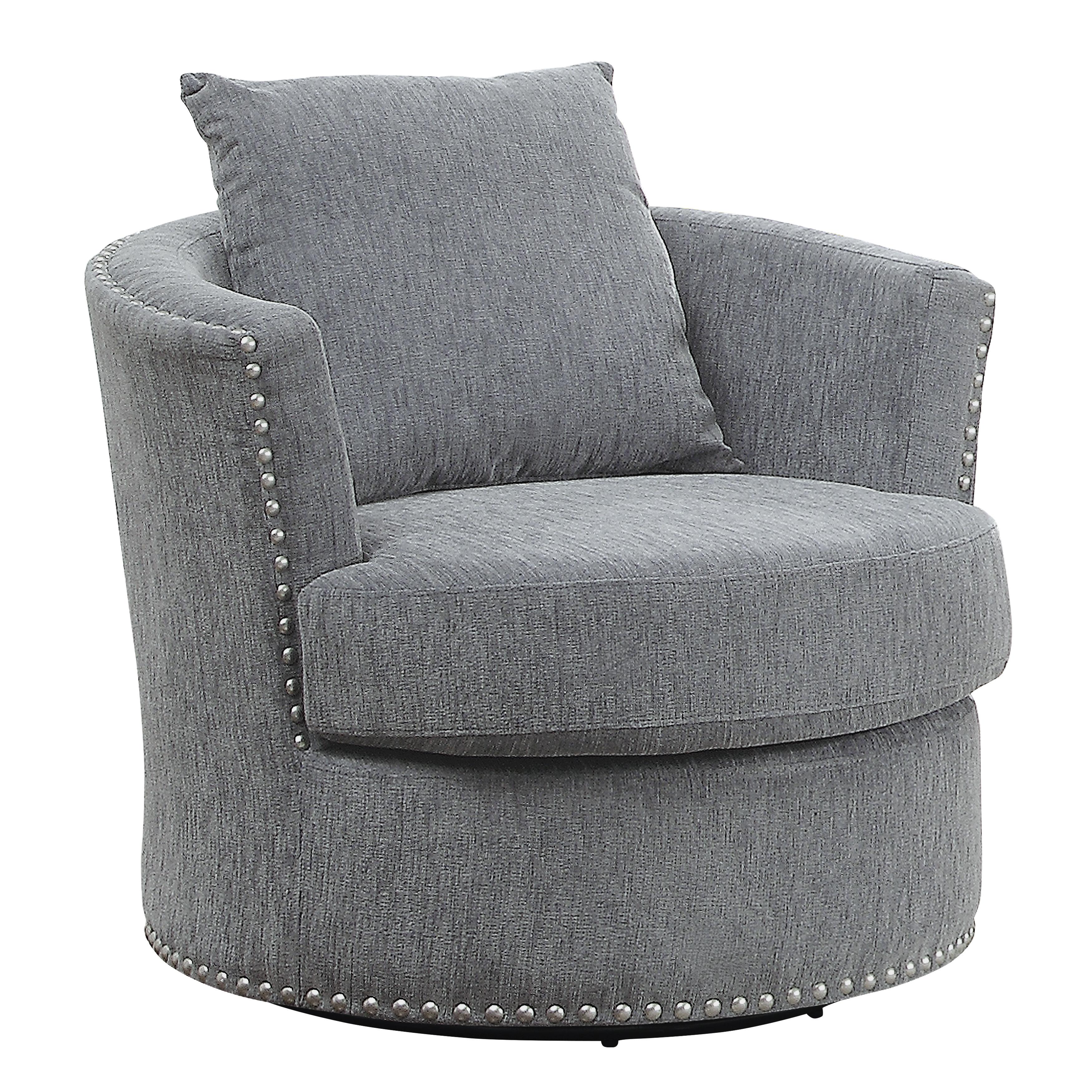 

    
Modern Gray Solid Wood Swivel Chair Homelegance 9468DG-1 Morelia
