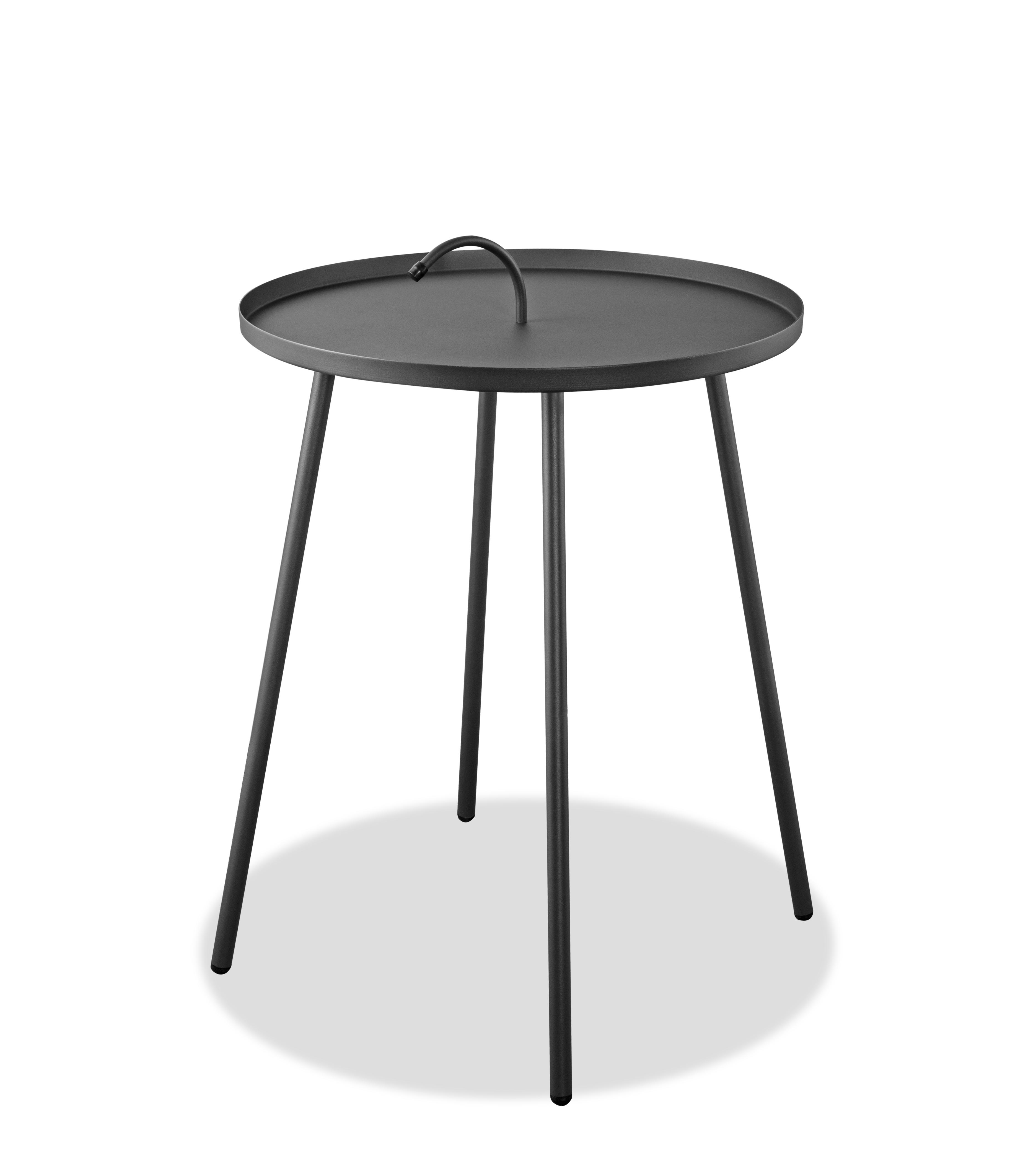 

    
Modern Gray Steel Outdoor Side Table WhiteLine ST1604-GRY Jett
