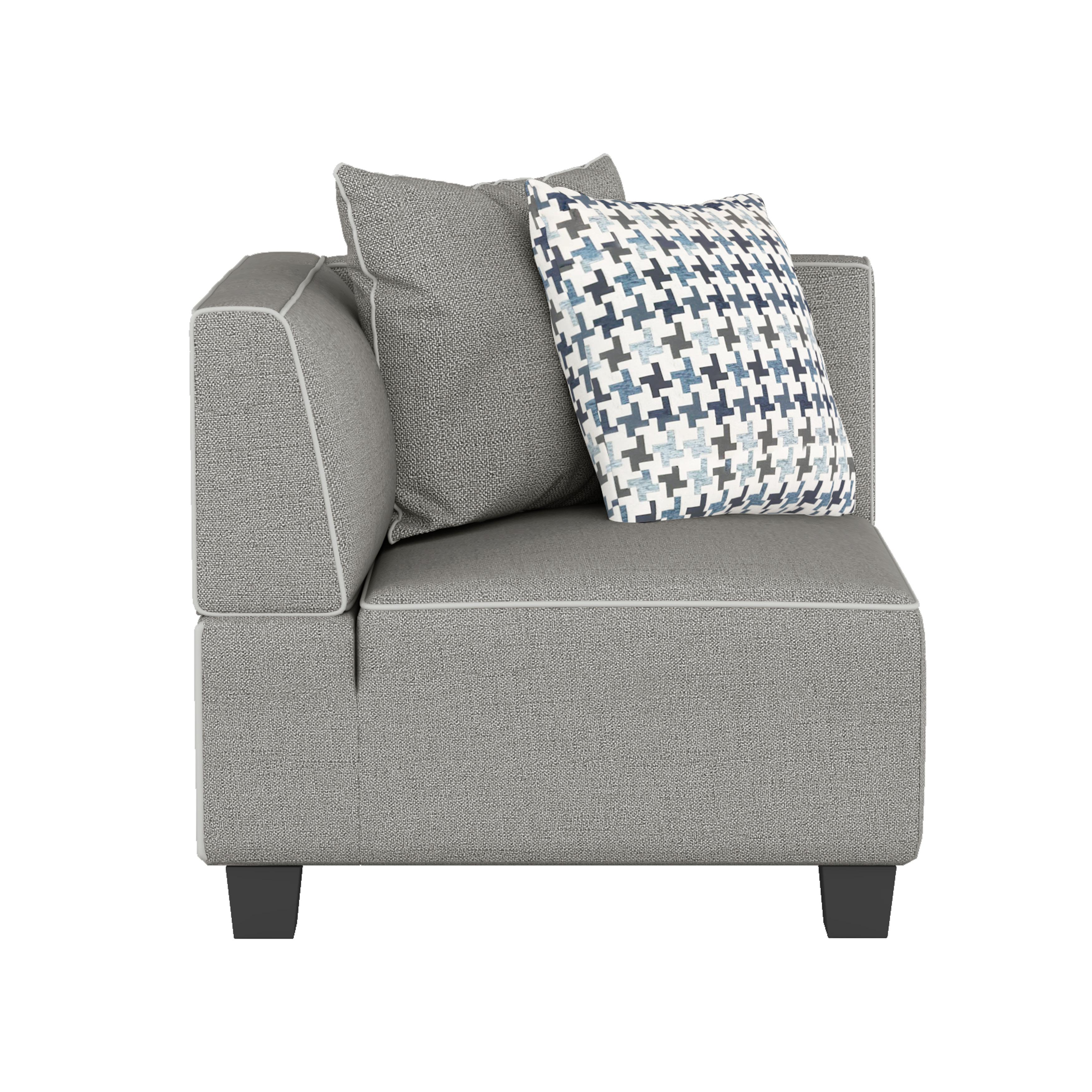 

    
Modern Gray Textured Corner Seat Homelegance 9357GY-CR Jayne
