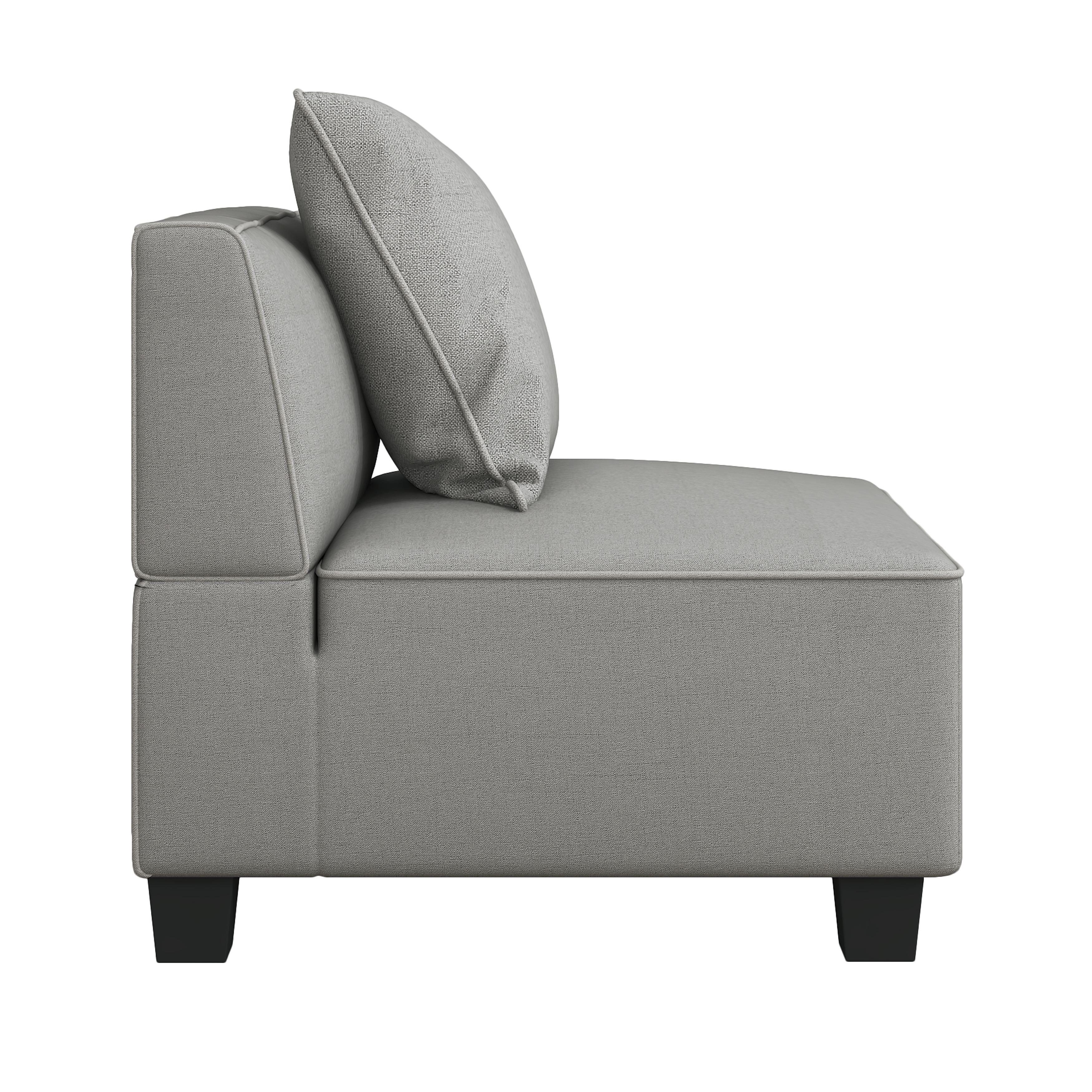 

                    
Buy Modern Gray Textured 5-Piece Modular Sectional w/Swivel Chair Homelegance 9357GY*6OT Jayne
