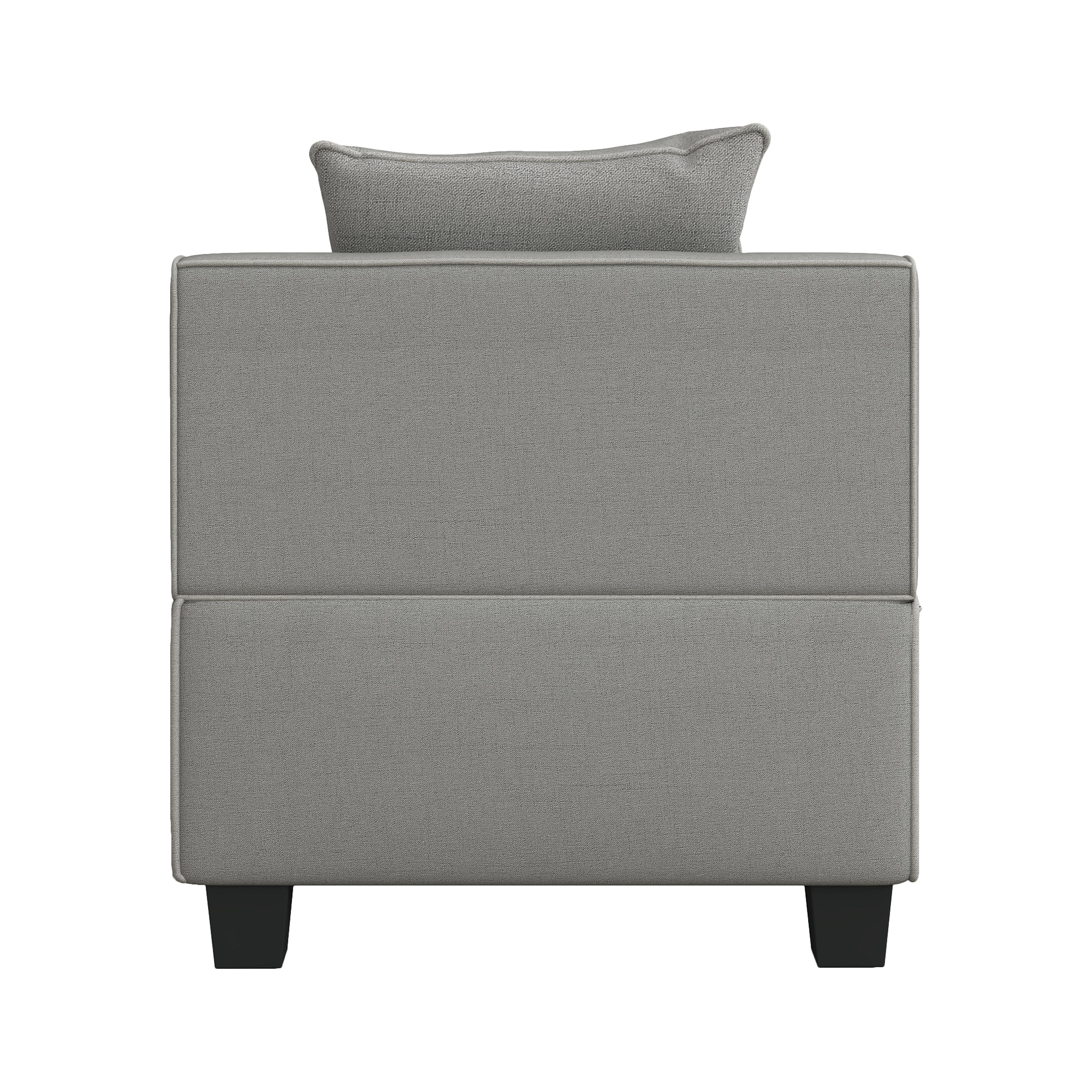 

    
 Order  Modern Gray Textured 5-Piece Modular Sectional w/Swivel Chair Homelegance 9357GY*6OT Jayne
