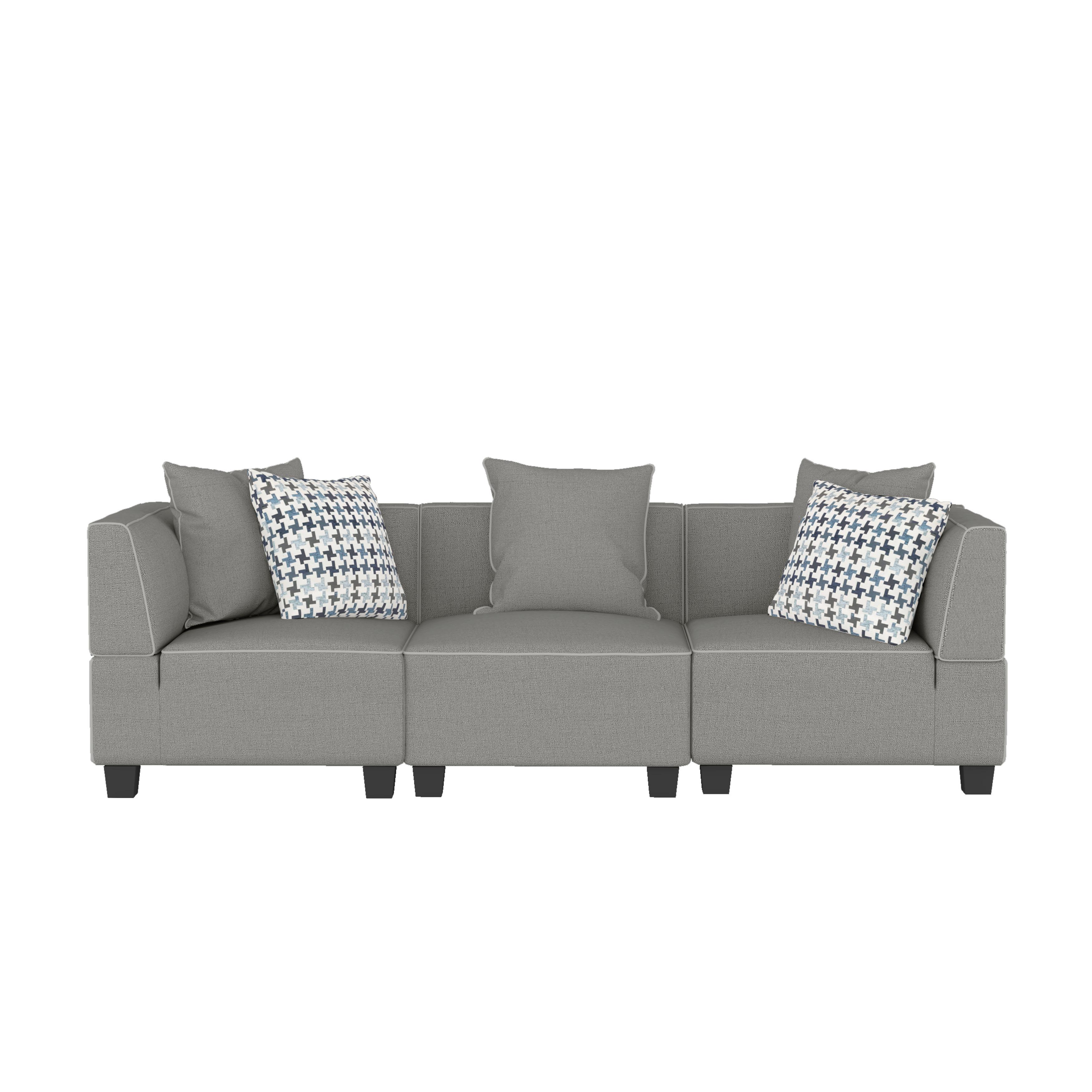 Modern Sofa 9357GY-3* Jayne 9357GY-3* in Gray 