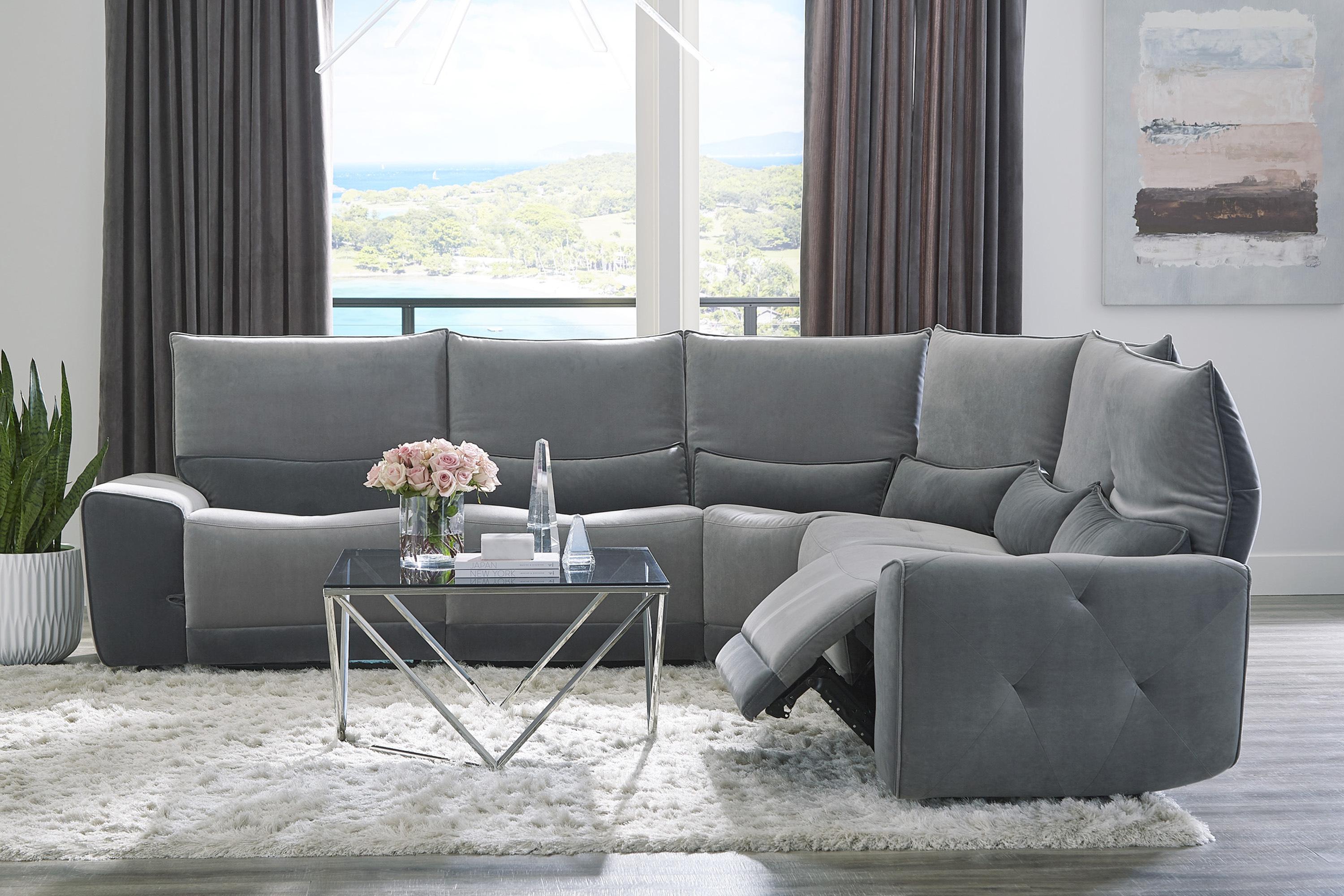 

    
9459GY*5SCPW Modern Gray Velvet 5-Piece Power Reclining Sectional Homelegance 9459GY*5SCPW Helix
