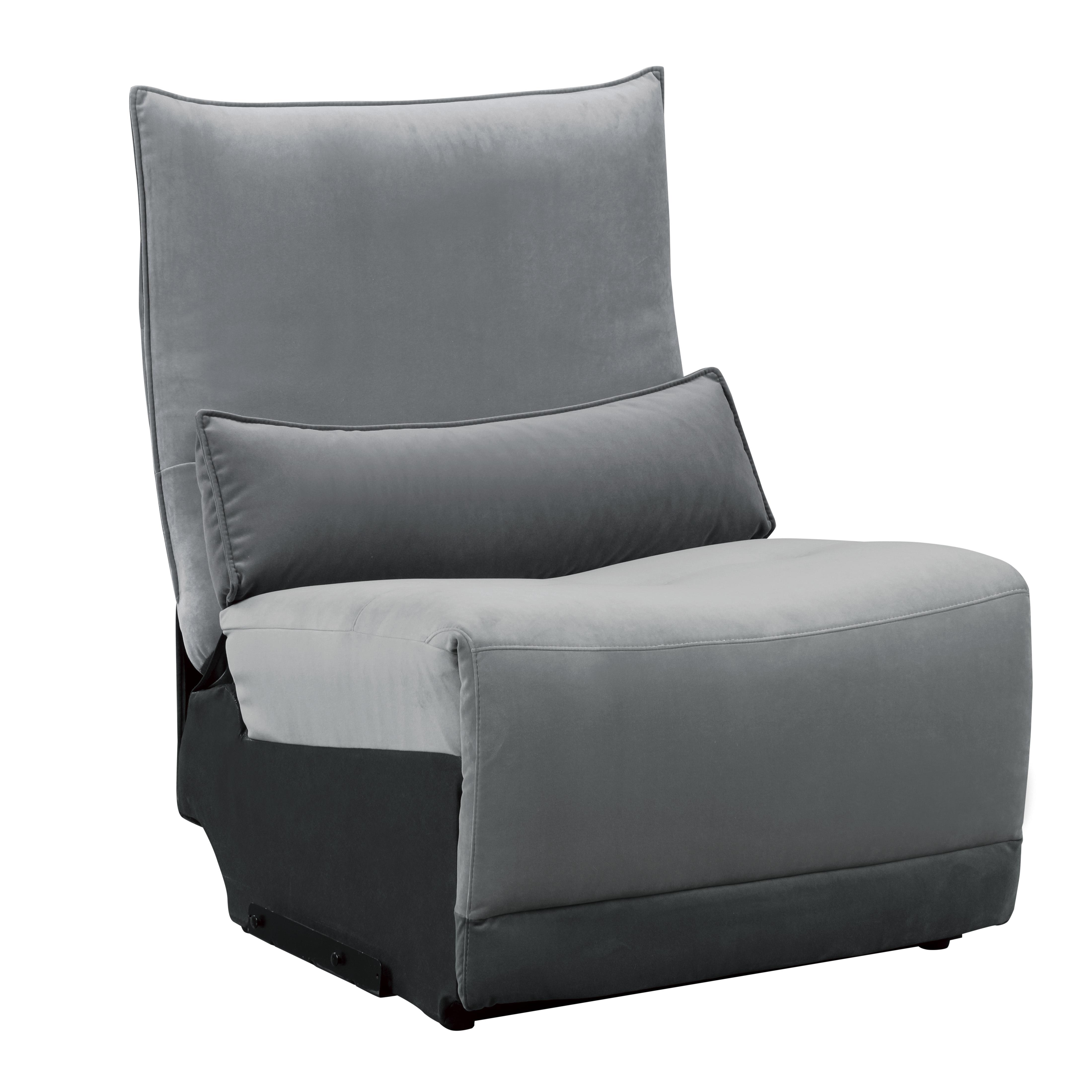 

    
Modern Gray Velvet Armless Chair Homelegance 9459GY-AC Helix
