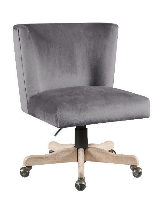 Modern Office Chair Cliasca 93073 in Gray Velvet