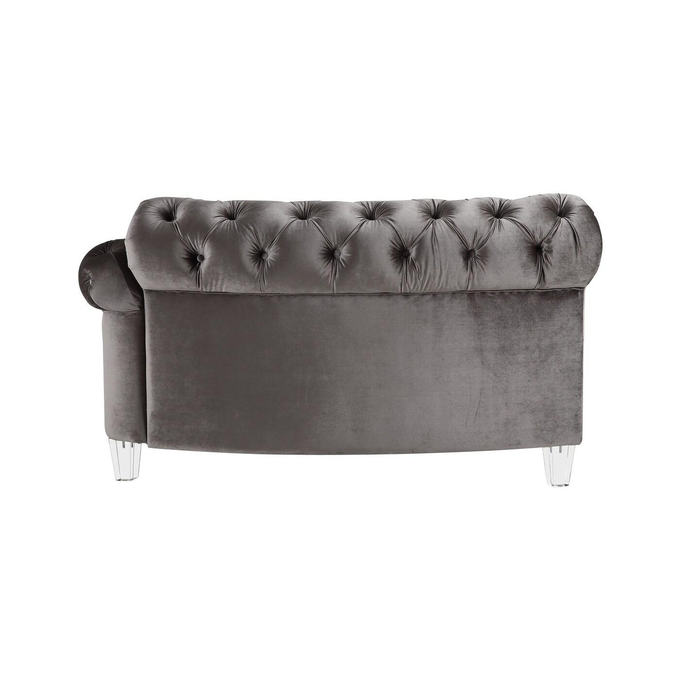 

    
57355-4pcs Modern Gray Velvet Sectional Sofa by Acme Ninagold 57355-4pcs

