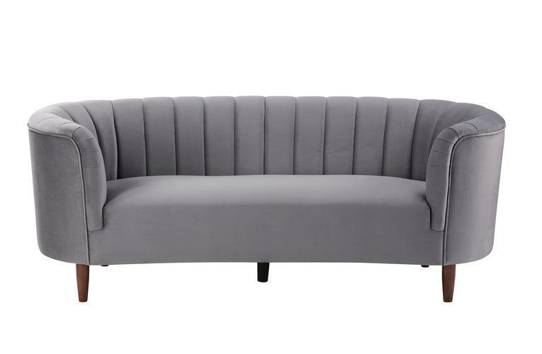 

    
Modern Gray Velvet Sofa by Acme Millephri LV00166
