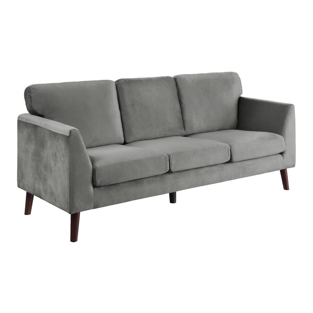 Modern Sofa 9338GY-3 Tolley 9338GY-3 in Gray Velvet