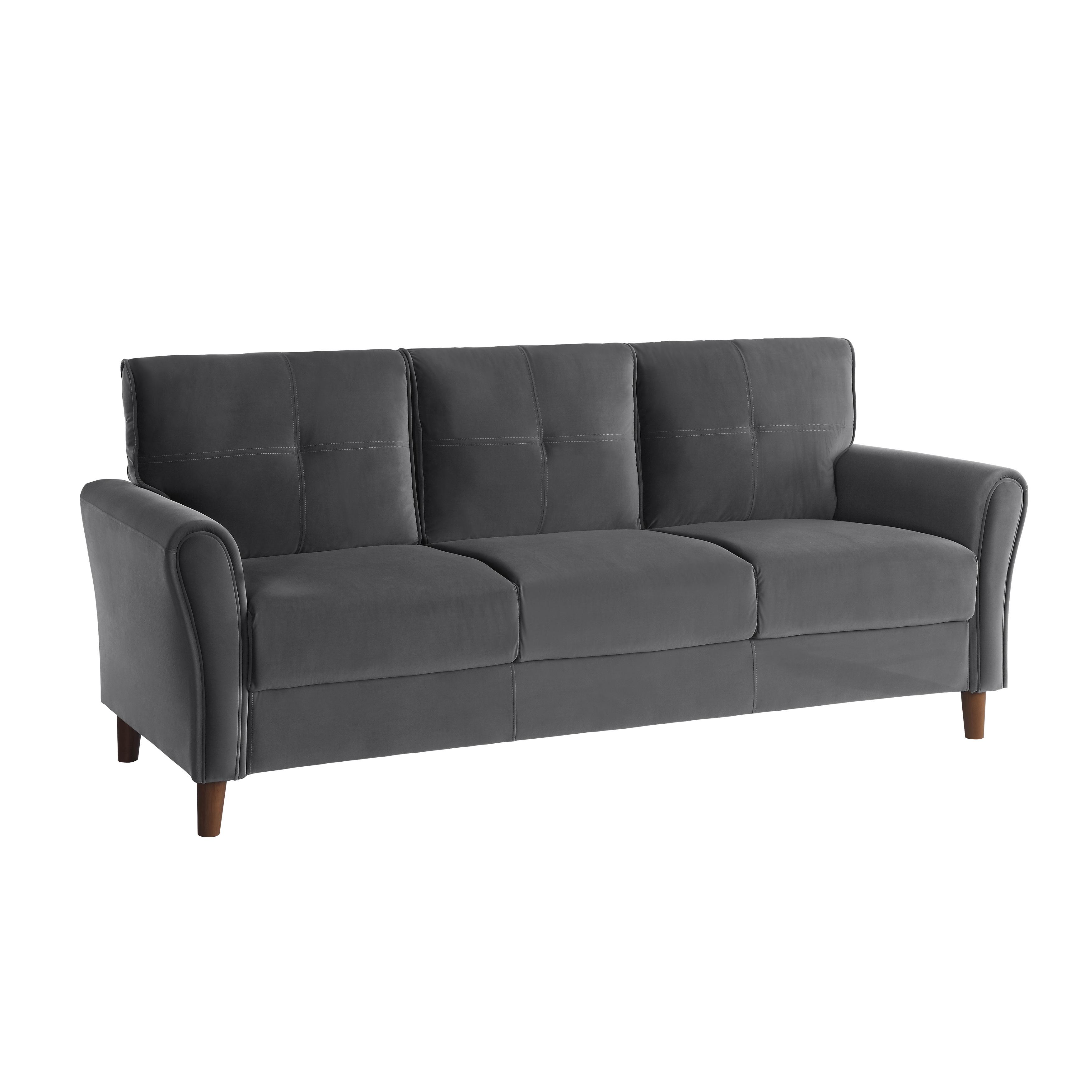 

    
Modern Gray Velvet Sofa Homelegance 9348GRY-3 Dunleith
